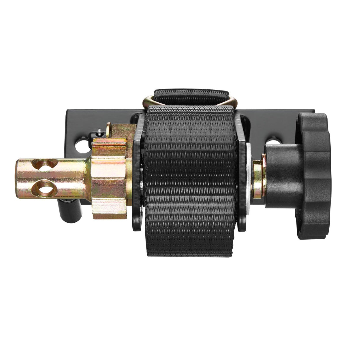 VEVOR Ladder Rack Ratchet Straps, Black Square Tube Mount, 38 mm Wide x 2.25 m Long Black Ladder Rack Straps with Double J-Hooks, 226.8 kg Load Heavy Duty, Cargo Buckle Lock Strap (4 Pack)