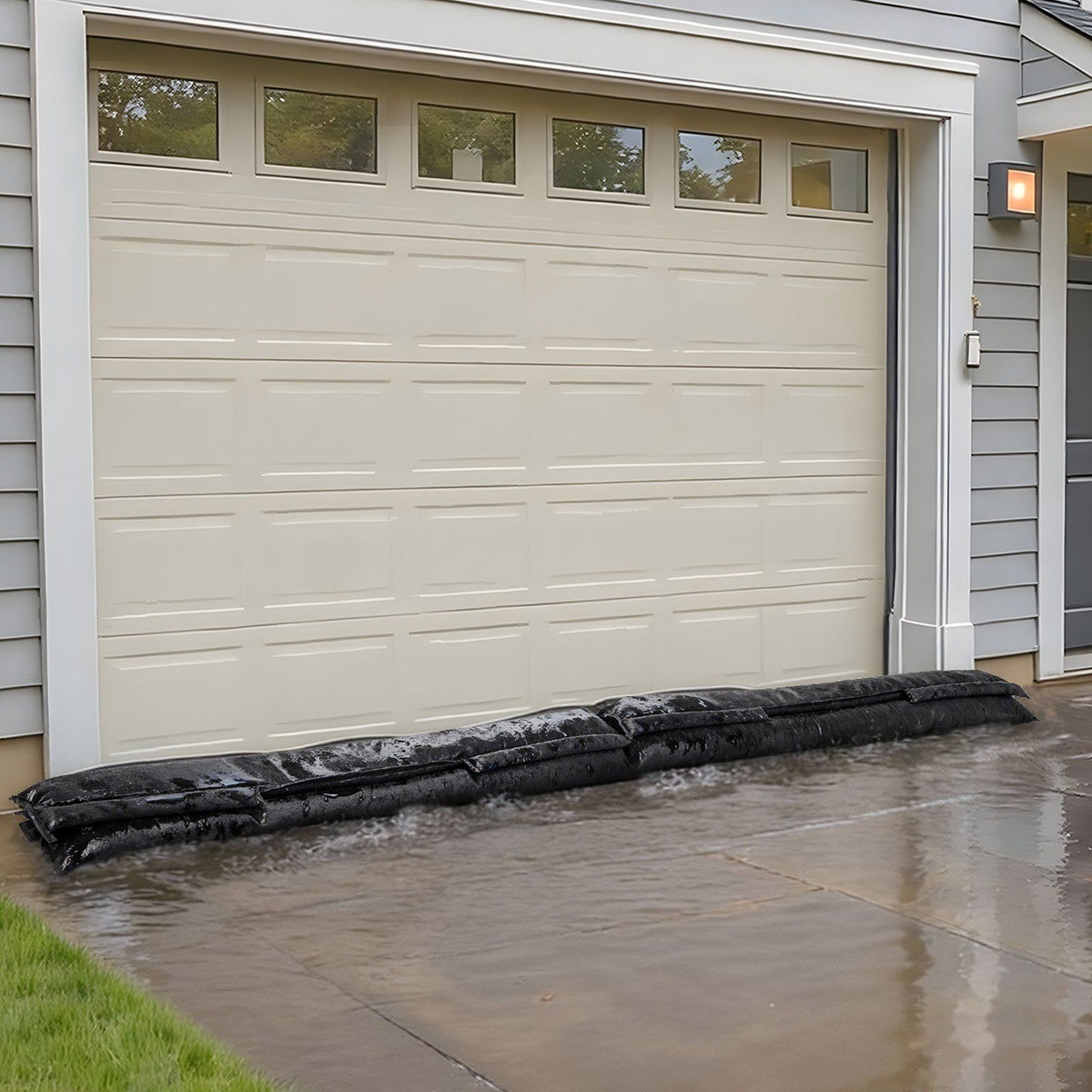 Flood Barrier, 4 Pack, 1530 x 210 mm Flood Bags Activated by Water, Reusable Water Absorbent Barrier, Sandless Sandbags Blockage, Flooding Prevention Bags for Home, Doorway, Basement, Garage