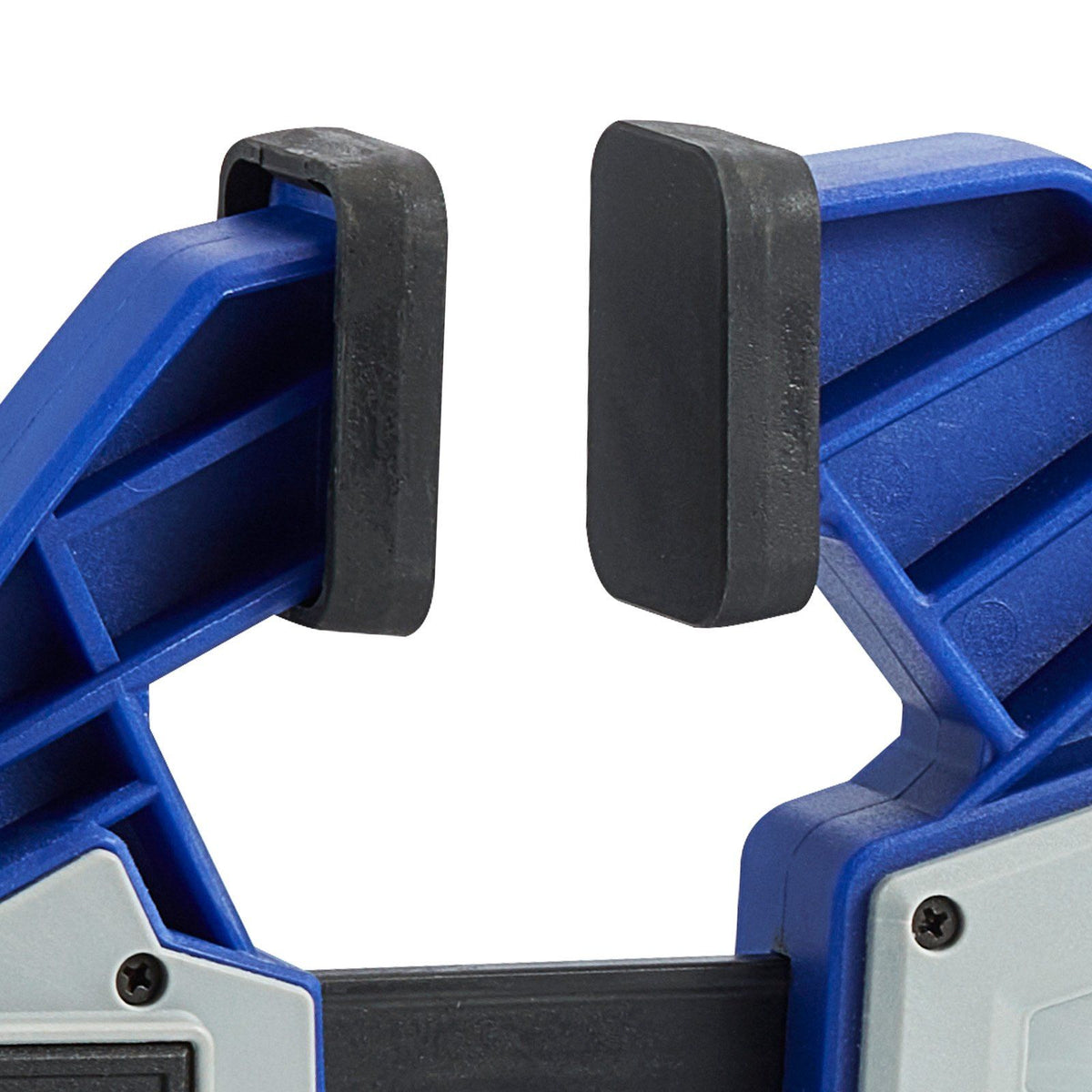 Bar Clamps for Woodworking, 2-Pack 60.96 cm One-Handed Clamp/Spreader, Quick-Grip F-Clamp with 154 kg Load Limit, Premium Plastic and Carbon Steel, for Woodworking Metal working, Blue + Black