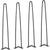 VEVOR 711.2MM Hairpin Furniture Legs, Metal Home DIY Projects for Nightstand, Coffee Table, Desk, 226.8KG Load Capacity with Rubber Floor Protectors, Metal Heavy Duty Sturdy Modern Table Legs, 4PCS