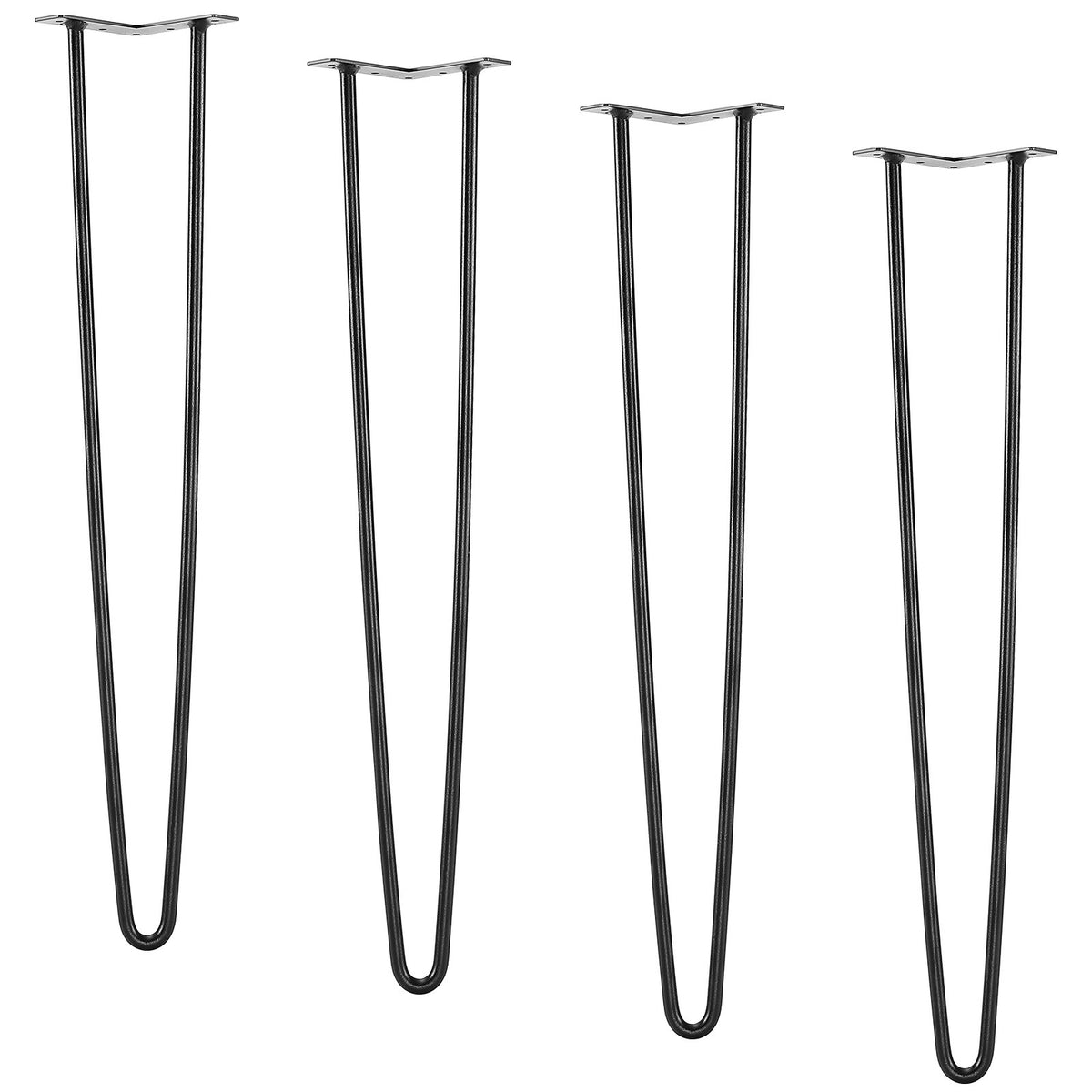 VEVOR 711.2MM Hairpin Furniture Legs, Metal Home DIY Projects for Nightstand, Coffee Table, Desk, 226.8KG Load Capacity with Rubber Floor Protectors, Metal Heavy Duty Sturdy Modern Table Legs, 4PCS