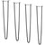 VEVOR 711.2MM Hairpin Furniture Legs, Metal Home DIY Projects for Nightstand, Coffee Table, Desk, 226.8KG Load Capacity with Rubber Floor Protectors, Metal Heavy Duty Sturdy Modern Table Legs, 4PCS