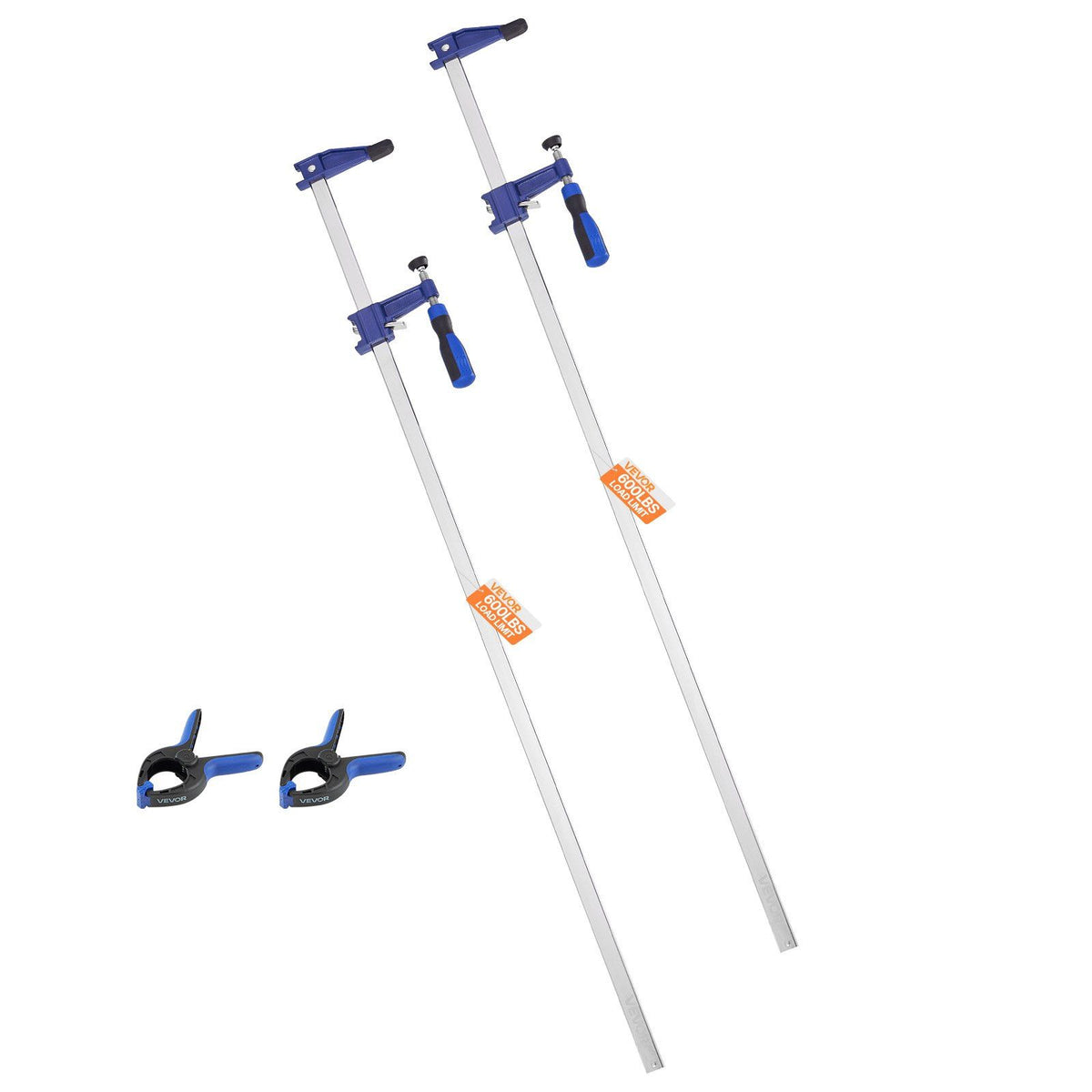 Bar Clamps for Woodworking, 2-Pack 91.4 cm Opening, Lockable F-Clamp with 272 kg Load Limit,63.5 mm Depth, Cast Iron and Carbon Steel, Easy to Use, Wood Clamps for Woodworking Metal Working
