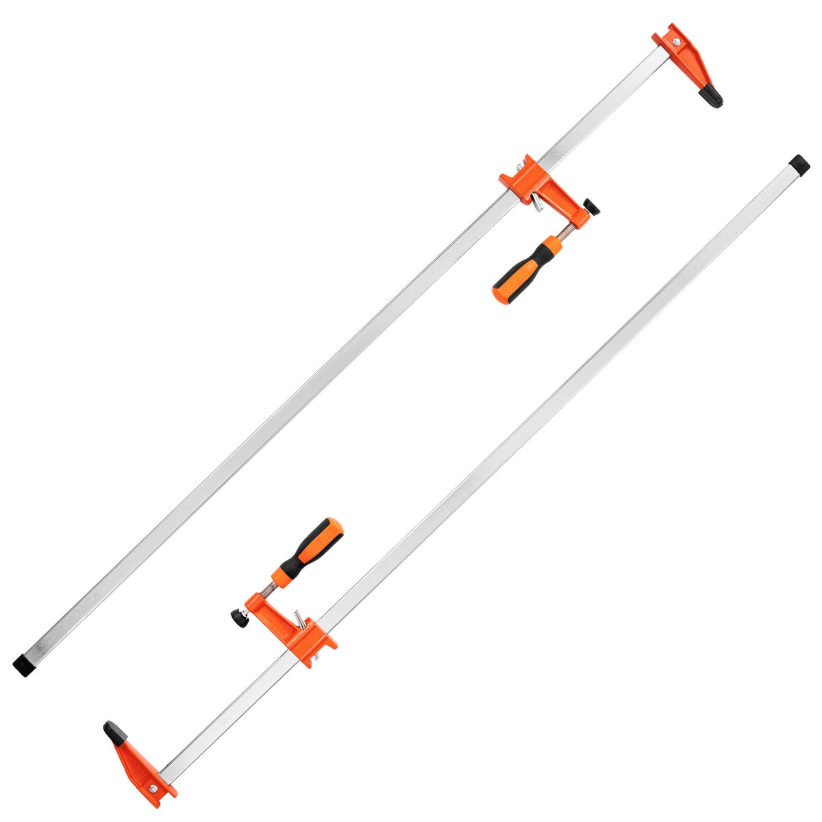 VEVOR Bar Clamps for Woodworking, 2-Pack 914mm Clamp, Quick-Change F Clamp with 600 lbs Load Limit, 2.5" Throat Depth, Cast Iron and Carbon Steel, Wood Clamps for Woodworking Metal Working