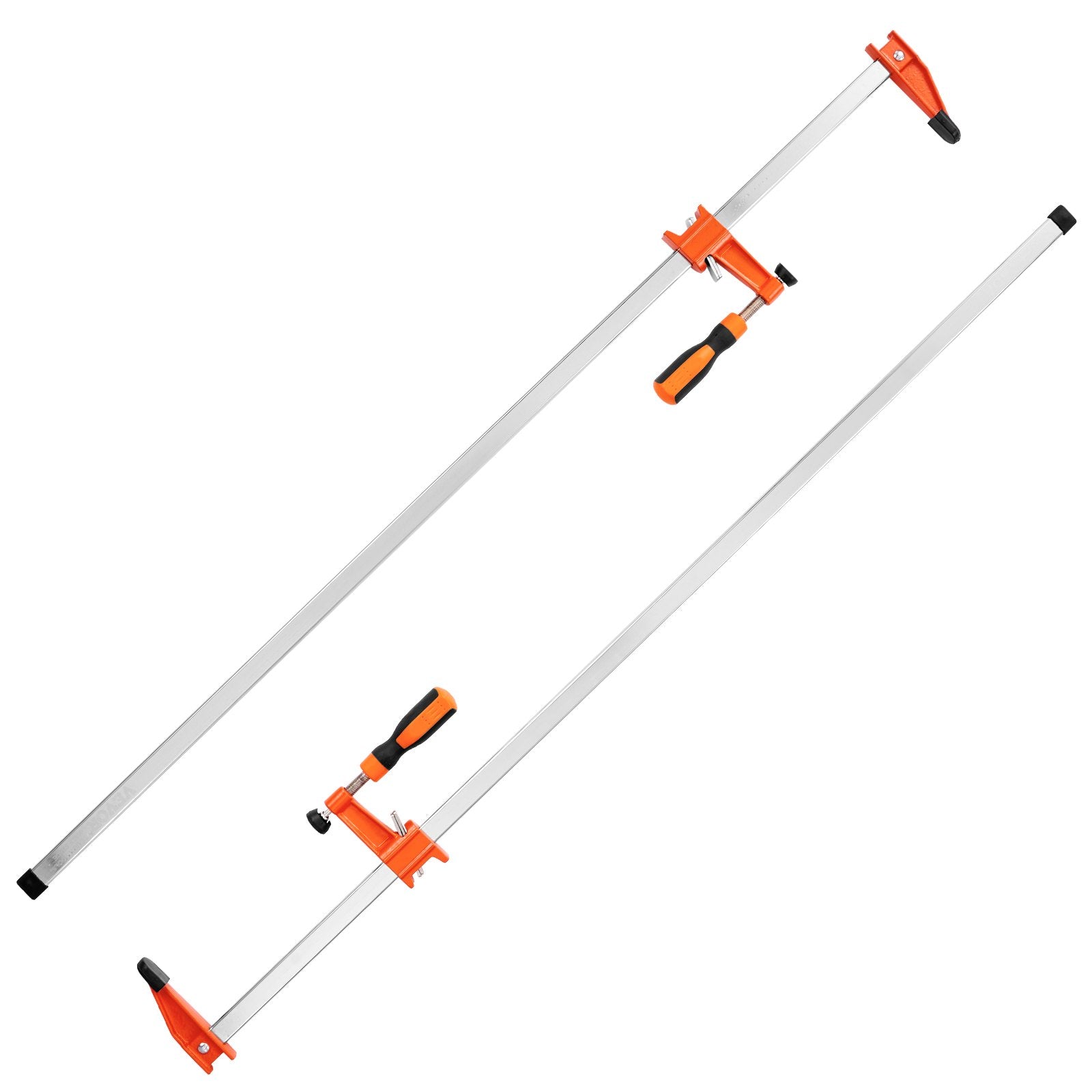 VEVOR Bar Clamps for Woodworking, 2-Pack 914mm Clamp, Quick-Change F Clamp with 600 lbs Load Limit, 2.5" Throat Depth, Cast Iron and Carbon Steel, Wood Clamps for Woodworking Metal Working