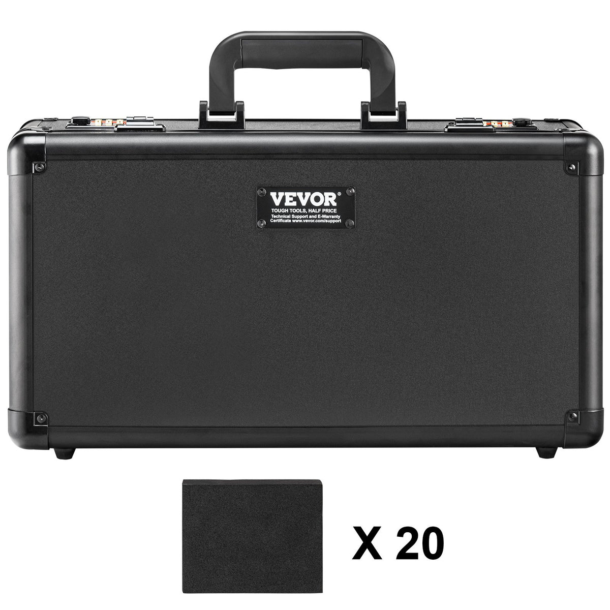 VEVOR Graded Card Storage Box, 4 Slots, Graded Sports Cards Holder Carrying Case with Coded Lock Foam Dividers, for 108 PSA Graded Cards 76 BGS Cards 84 SGC Cards 388 Top Loaders or 999+ Loose Cards