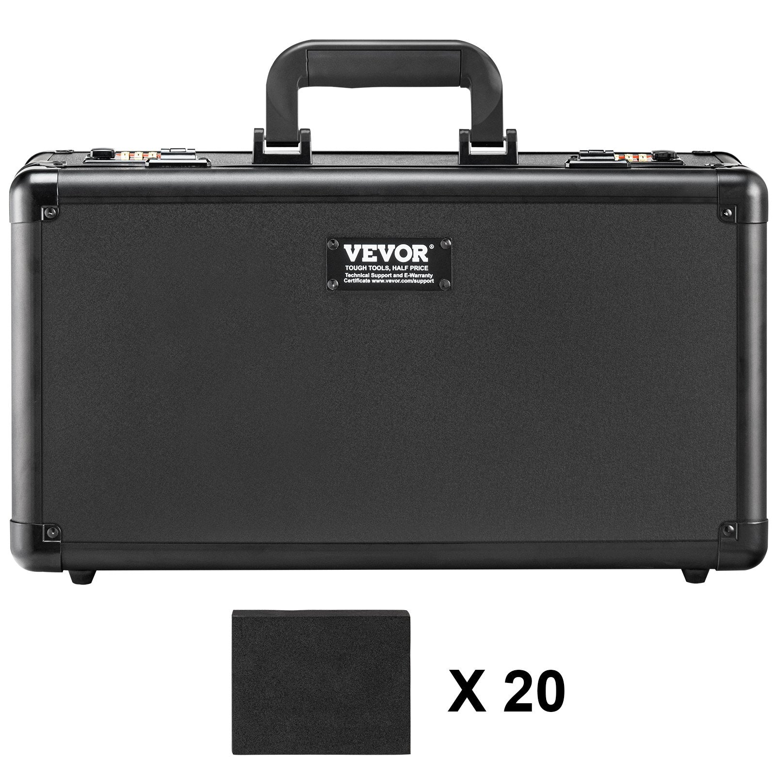 VEVOR Graded Card Storage Box, 4 Slots, Graded Sports Cards Holder Carrying Case with Coded Lock Foam Dividers, for 120 PSA Graded Cards 84 BGS Cards 96 SGC Cards 428 Top Loaders or 999+ Loose Cards