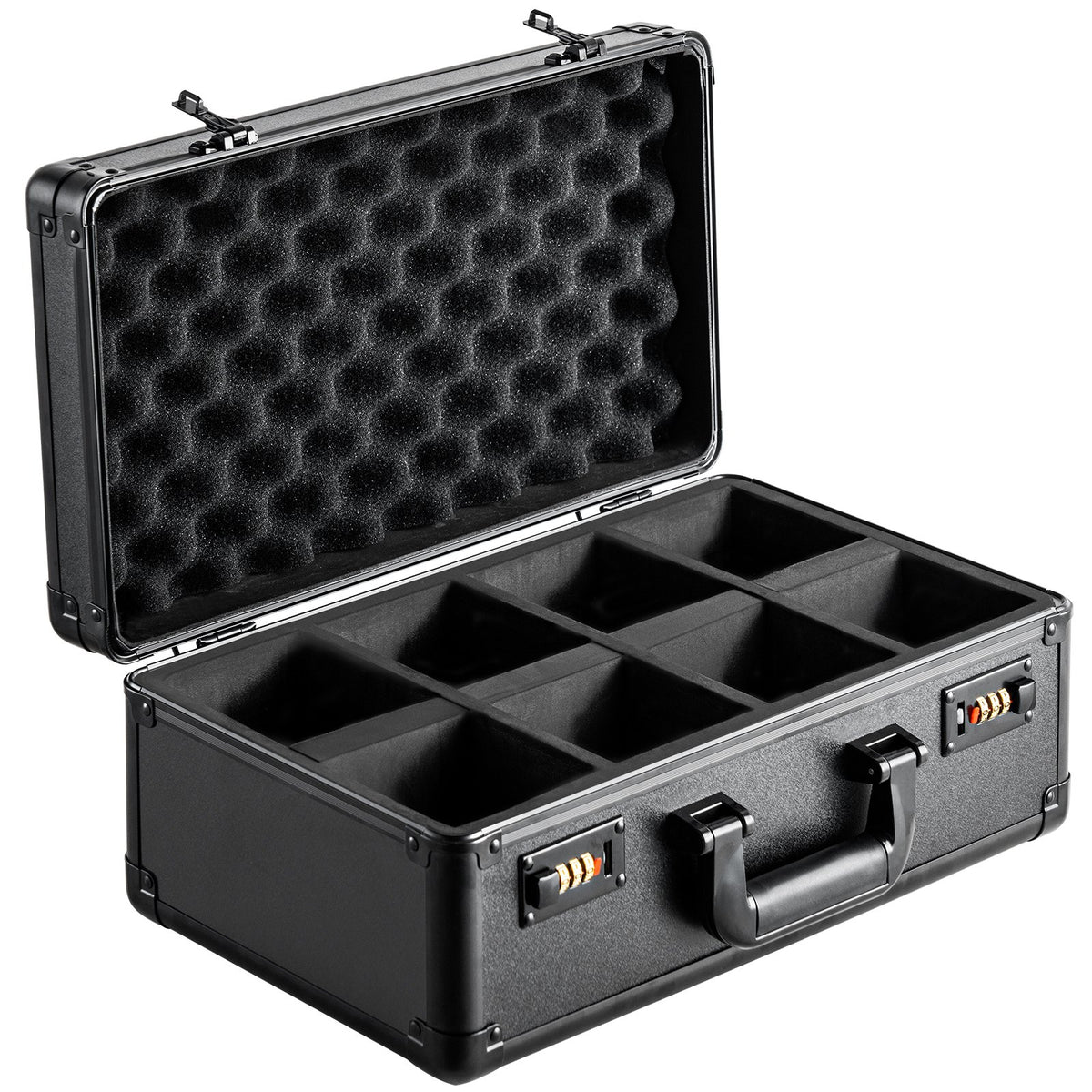 VEVOR Graded Card Storage Box, 4 Slots, Graded Sports Cards Holder Carrying Case with Coded Lock Foam Dividers, for 120 PSA Graded Cards 84 BGS Cards 96 SGC Cards 428 Top Loaders or 999+ Loose Cards