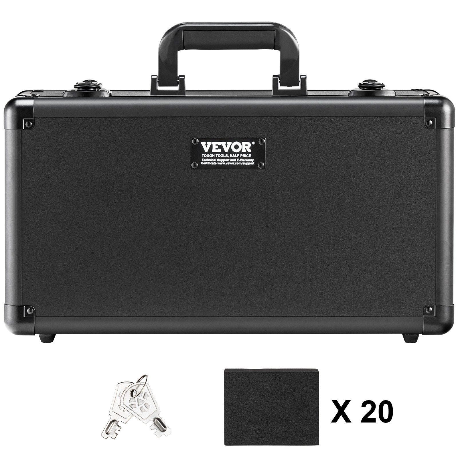 Graded Card Storage Box, 4 Slots, Graded Sports Cards Holder Carrying Case with Key Lock Foam Dividers, for 96 PSA Graded Cards 68 BGS Cards 76 SGC Cards 348 Top Loaders or 999+ Loose Cards