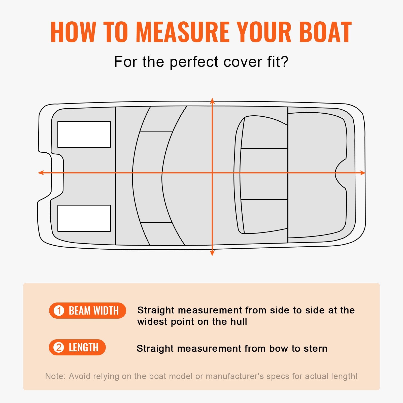 VEVOR Pontoon Boat Cover 800D Waterproof Trailerable 19-20 ft with Storage Bag