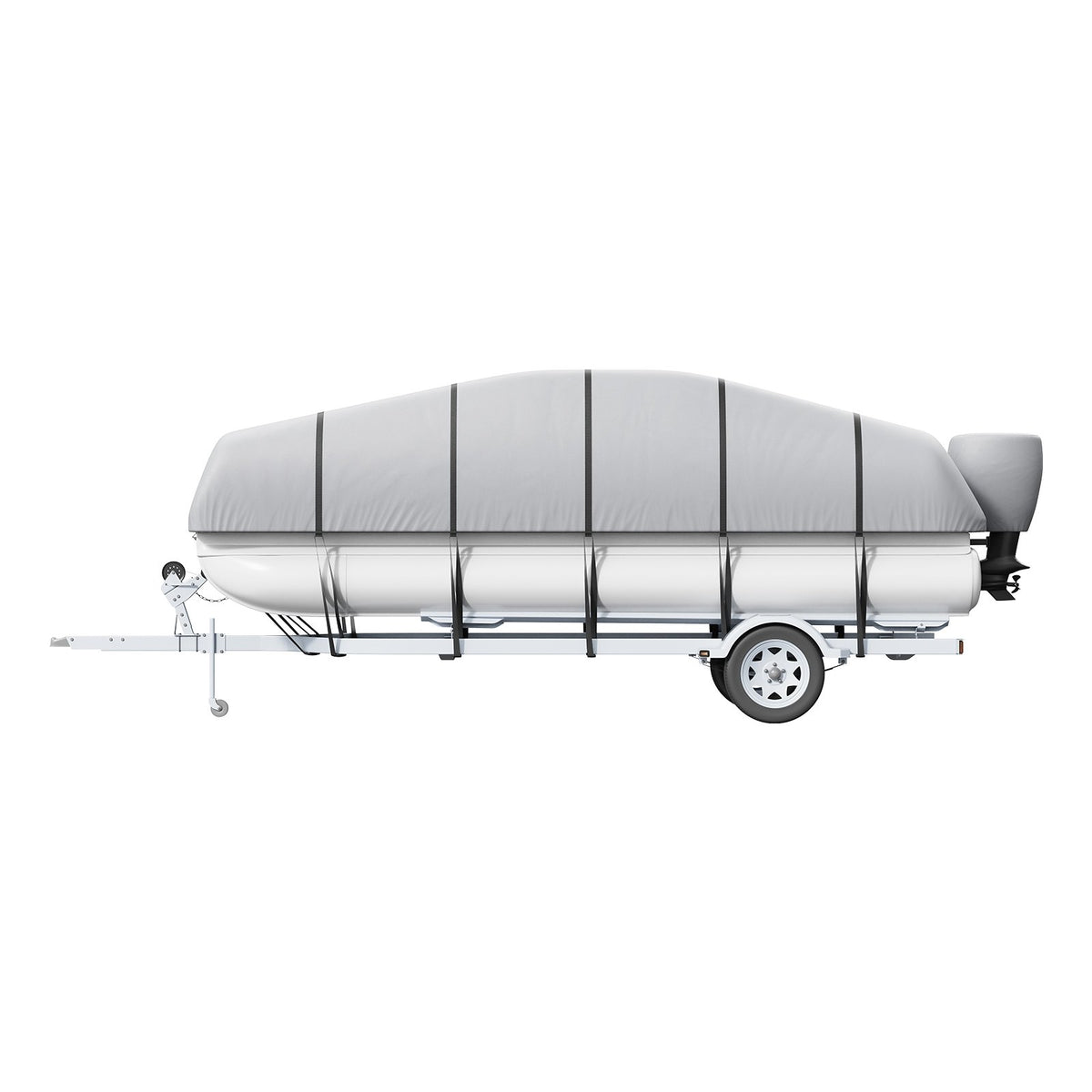 VEVOR Pontoon Boat Cover 800D Waterproof Trailerable 23-24 ft with Storage Bag