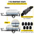 VEVOR Pontoon Boat Cover, Fit for 17\'-20\' Boat, Heavy Duty 600D Marine Grade Oxford Fabric, UV Resistant Waterproof Trailerable Boat Cover with 2 Support Poles and 7 Wind-Proof Straps, Gray