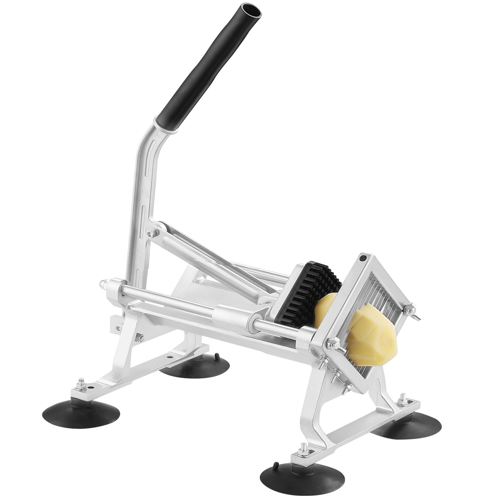 VEVOR Commercial Vegetable Slicer, 1/4 inch Fruit Slicer, Stainless Steel and Aluminum Alloy Vegetable Cutter Slicer Machine, Manual Slicer with Non-slip Feet, for Radishes, Onions, Potatoes, Lemons