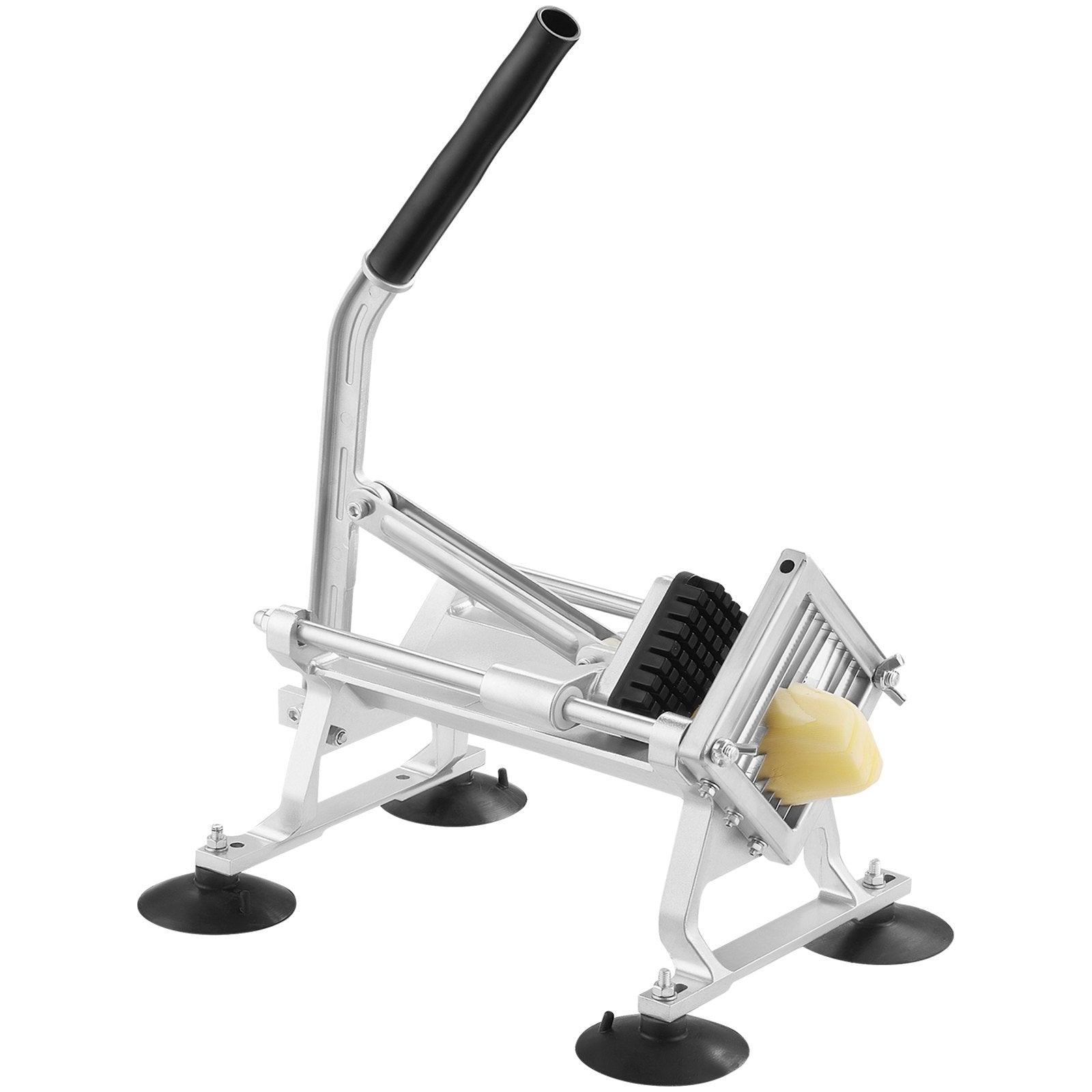 VEVOR Commercial Vegetable Slicer, 3/8 inch Fruit Slicer, Stainless Steel and Aluminum Alloy Vegetable Cutter Slicer Machine, Manual Slicer with Non-slip Feet, for Radishes, Onions, Potatoes, Lemons