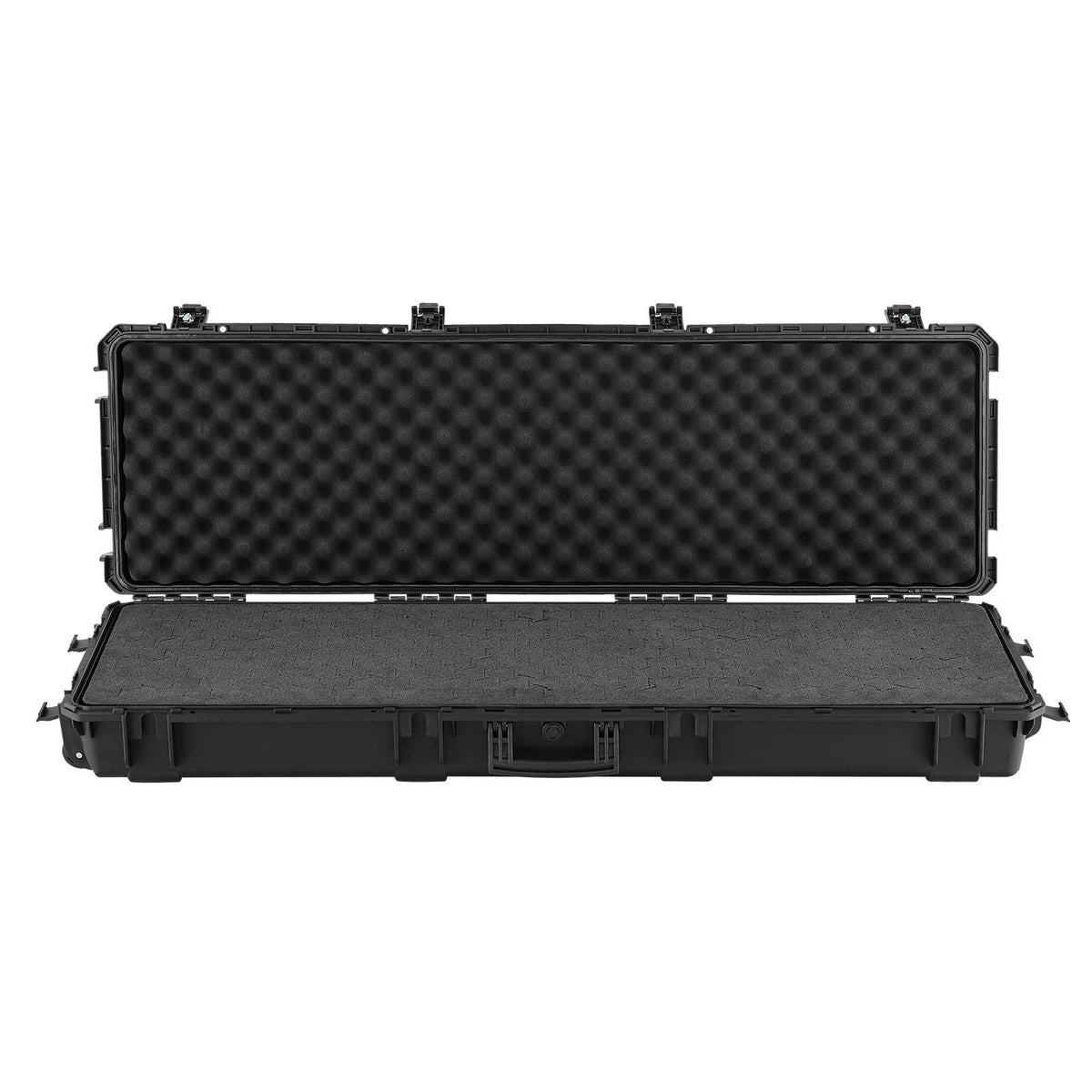 Hard Rifle Case, Lockable Rifle Case with Detachable XPE Foam, 1270 mm Gun Storage with Wheels, IP67 Waterproof & Dustproof Pistol Storage Cases for Rifles, Shotguns, Airsoft Guns, Black