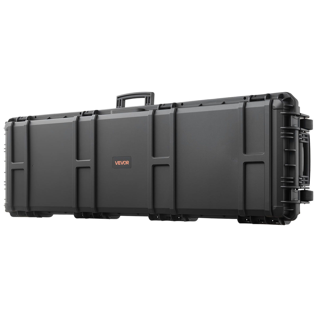 Hard Rifle Case, Lockable Rifle Case with Pre-cut Foams, 1320 mm Gun Storage with Wheels, Heavy Duty IP67 Waterproof & Dustproof Pistol Storage Cases for Rifles, Shotguns, Airsoft Guns, Black