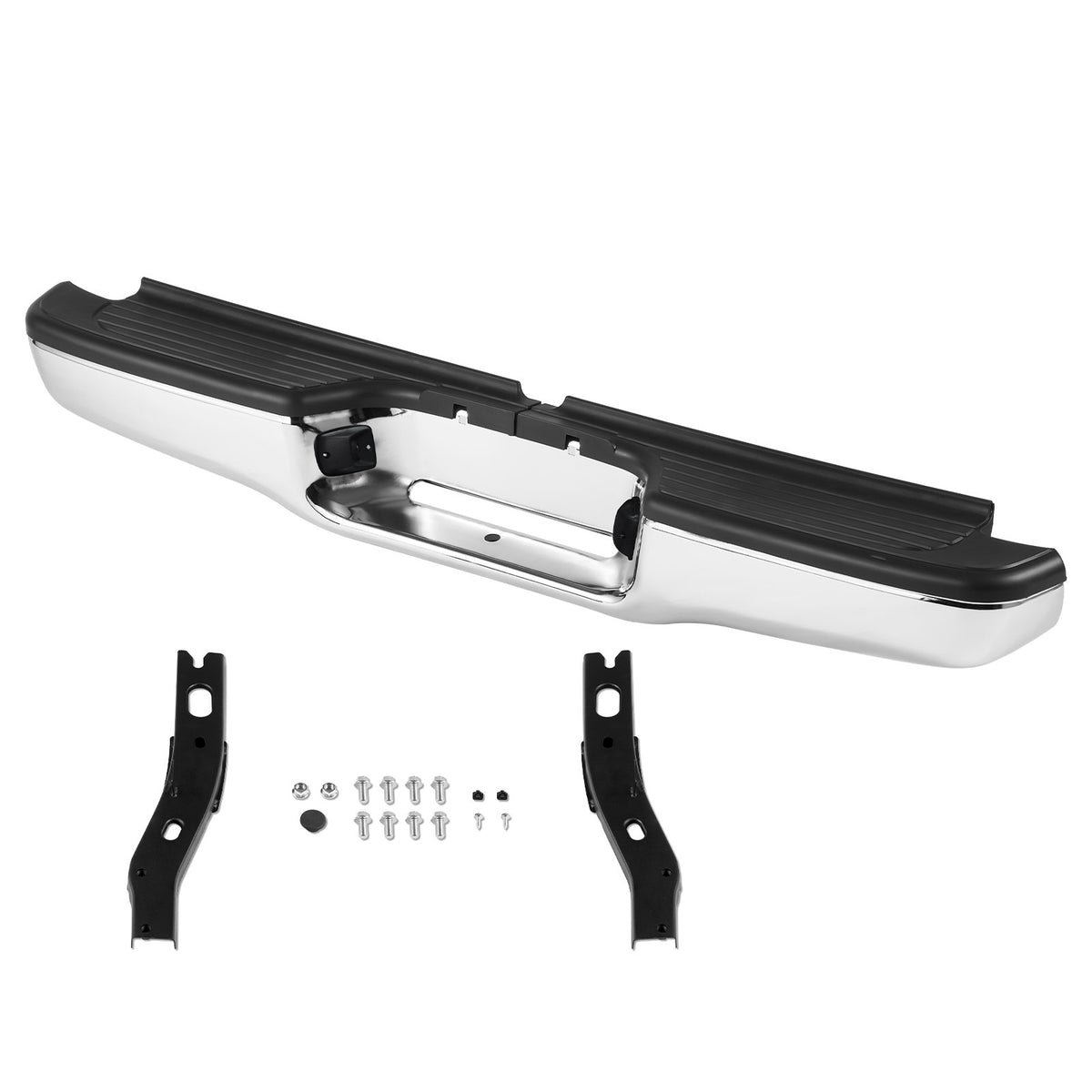 VEVOR Rear Step Bumper Chrome Steel Bumper Assembly for 1995-2004-Toyota Tacoma