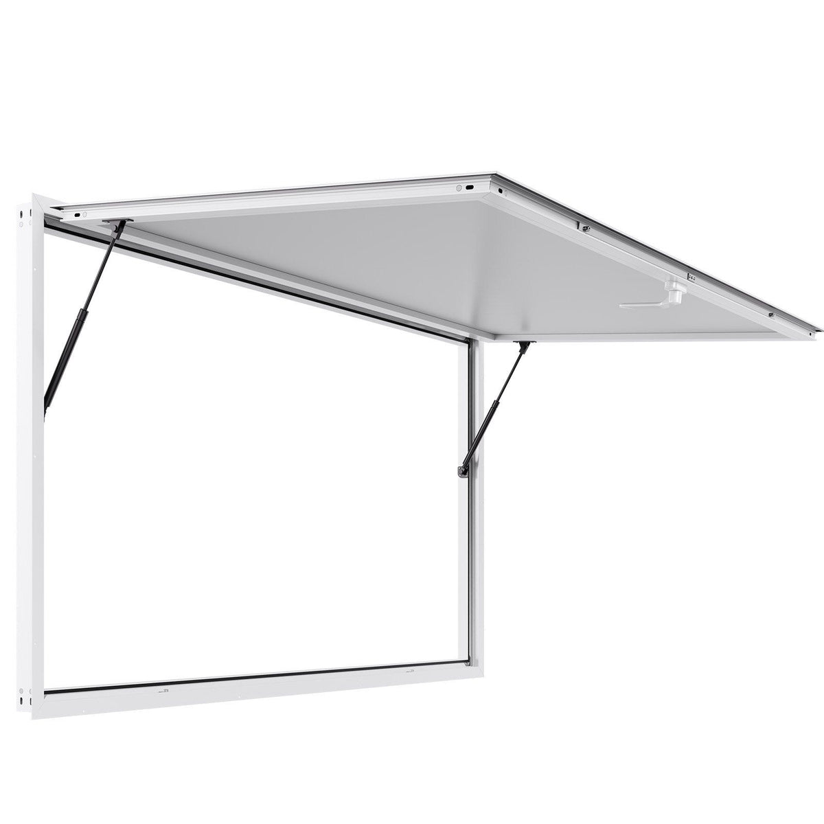 Concession Window 188x102cm, Aluminum Alloy Frame Service Window for Food Truck, Up to 85 Degrees Stand Serving Window with Awning Door and Drag Hook, Rainwater Resistant for Concession Trailer