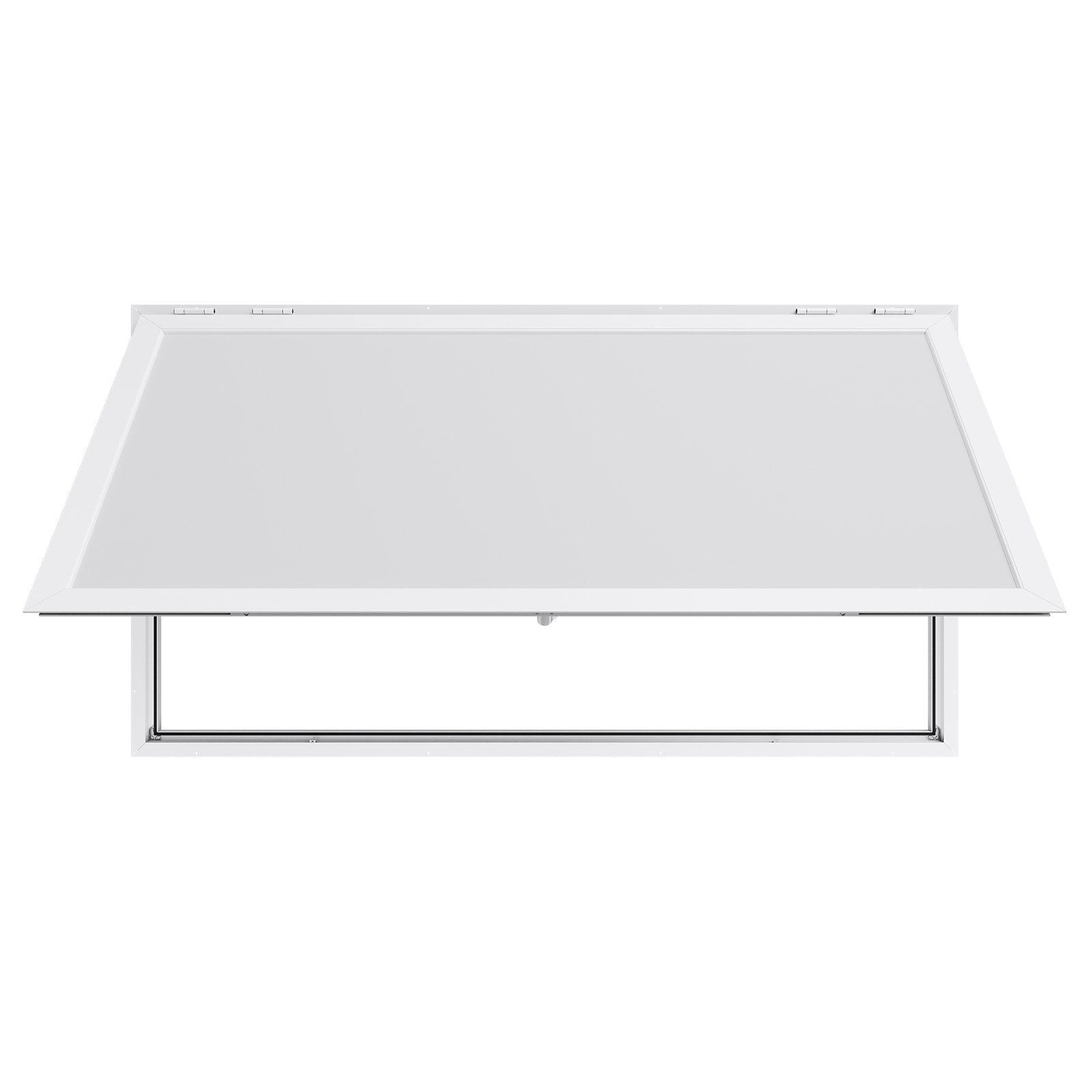 Concession Window 188x102cm, Aluminum Alloy Frame Service Window for Food Truck, Up to 85 Degrees Stand Serving Window with Awning Door and Drag Hook, Rainwater Resistant for Concession Trailer