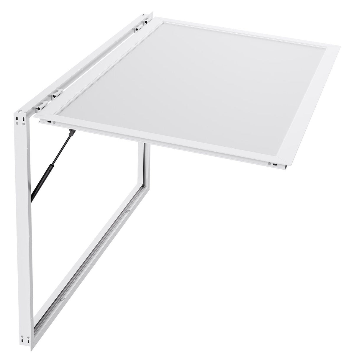 Concession Window 188x102cm, Aluminum Alloy Frame Service Window for Food Truck, Up to 85 Degrees Stand Serving Window with Awning Door and Drag Hook, Rainwater Resistant for Concession Trailer