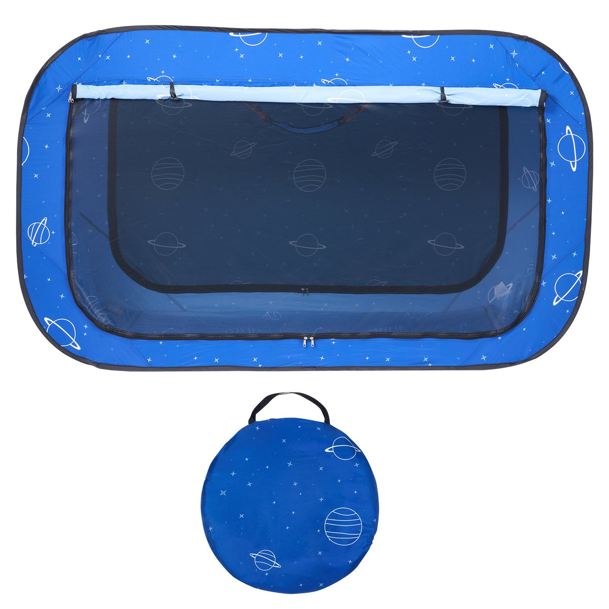 VEVOR Bed Tent, Pongee Fabric, 2 Doors Breathable Dream Tent with 8.5 mm Fiber Poles on Bed Privacy, Full Size Block out Light Sleeping Bed Canopy, Fit for Kids Playhouse and Adults Sleeping Tent