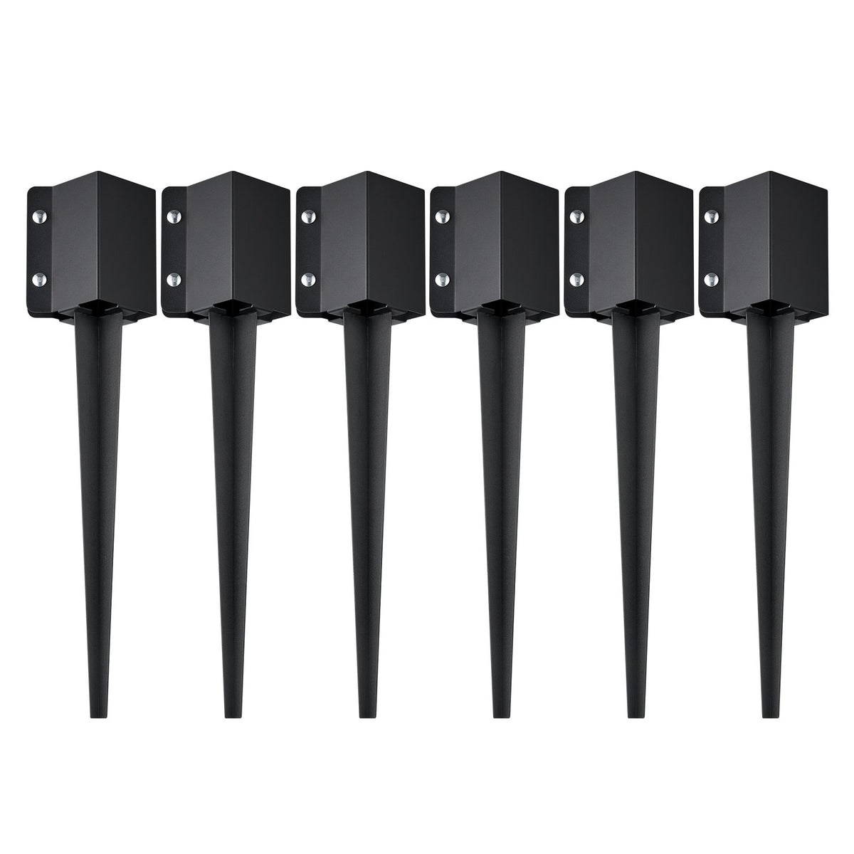 VEVOR Fence Post Anchor Ground Spike 6 Pack 24 x 4 x 4 In Metal Fence Stakes