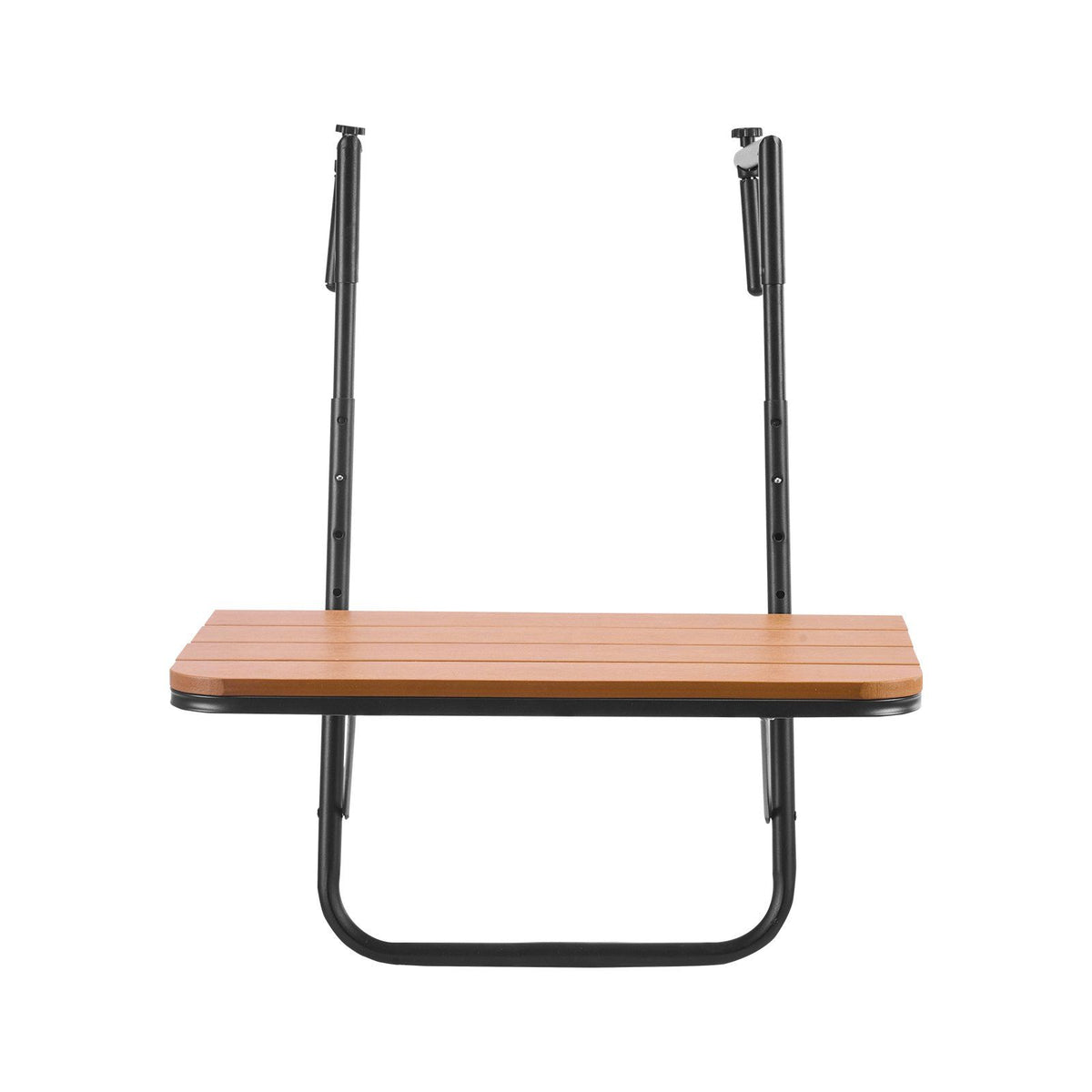 Balcony Hanging Table, 595 x 400 mm Folding Balcony Railing Table, Outdoor Balcony Bar Table for Railings, 4-Level Adjustable, Fit Railing from 1" to 8.27", Serving Table for Patio &amp; Deck