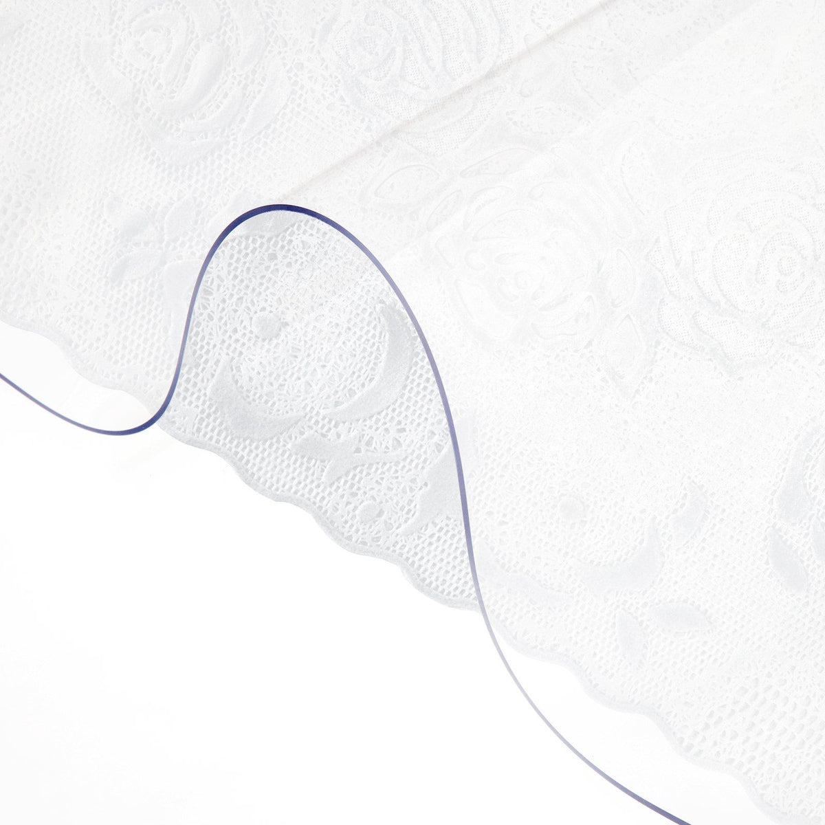 Plastic Table Cover 101.6 x 182.8 cm, 1.5 mm Thick Clear Table Protector, Rectangle Clear Desk Mat, Waterproof &amp; Easy Cleaning for Office Dresser Night Stand
