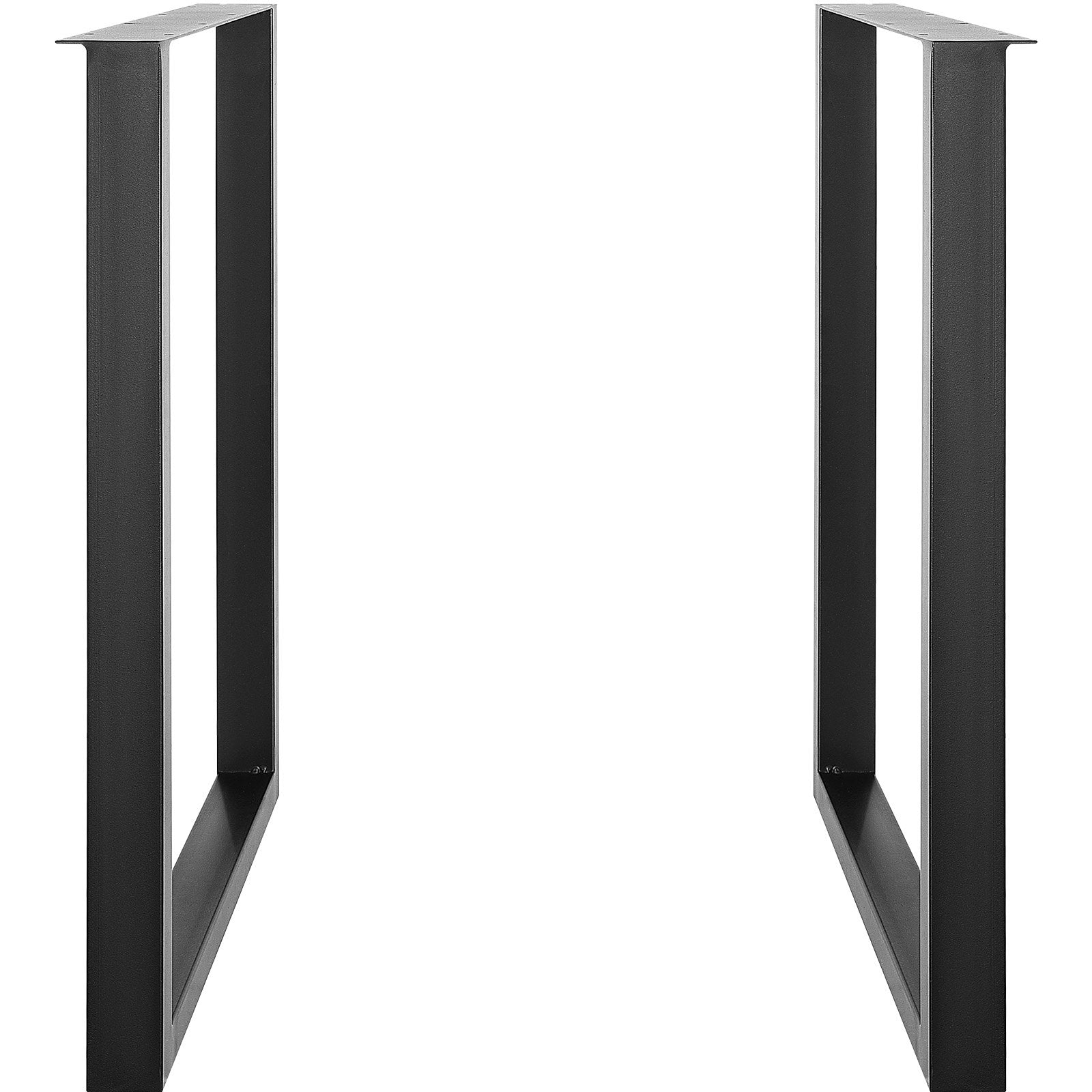 VEVOR 711.2MM Adjustable Furniture Legs, Square Reinforced Steel Office Table legs Set of 2 for DIY, Max Load 453.6KG Heavy Duty Desk Legs, Quick Instalation & Rich Accessories Legs Black