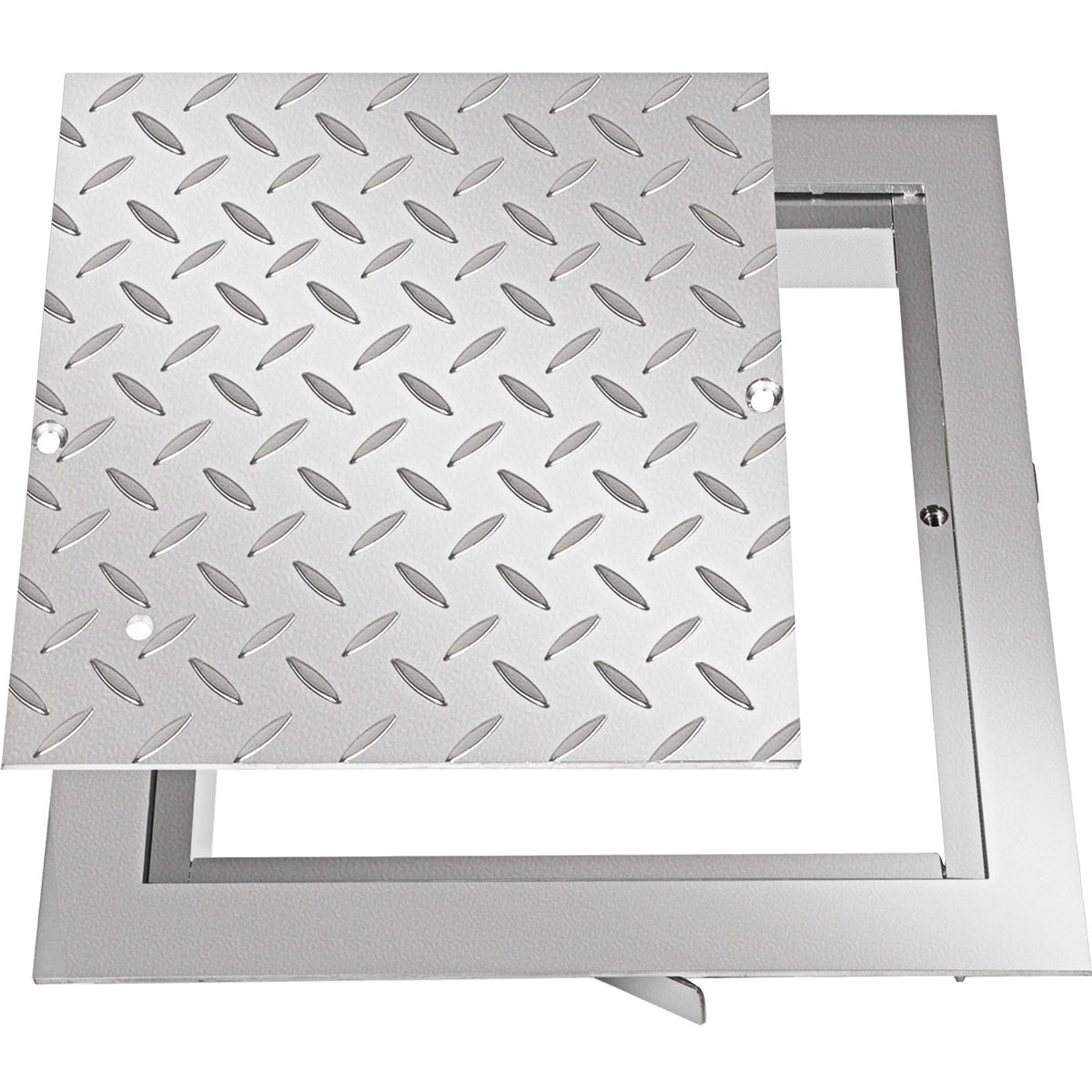 VEVOR Recessed Manhole Cover 11.8\"x11.8\" Clear Opening, Galvanized Steel Drain Cover Overall Size 14.5\"x14.5\", Sealed Square Manhole Cover and Frame, Steel Man Hole Lid Inspection Access for Boat/