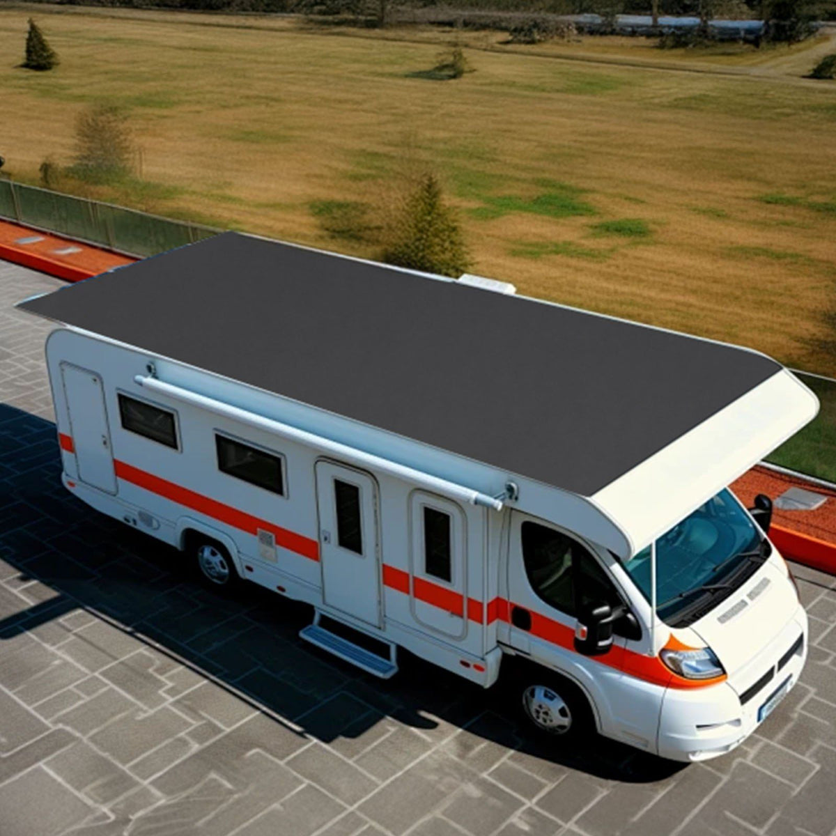 Roll Roofing, 4.57 x 6 m, 45 mil EPDM Rubber Roofing, Long Lifespan & Weather-resistant, Withstands Harsh Temperatures, Flexible & Easy Installation, Roof Underlayment for RVs, Roofs, Ponds