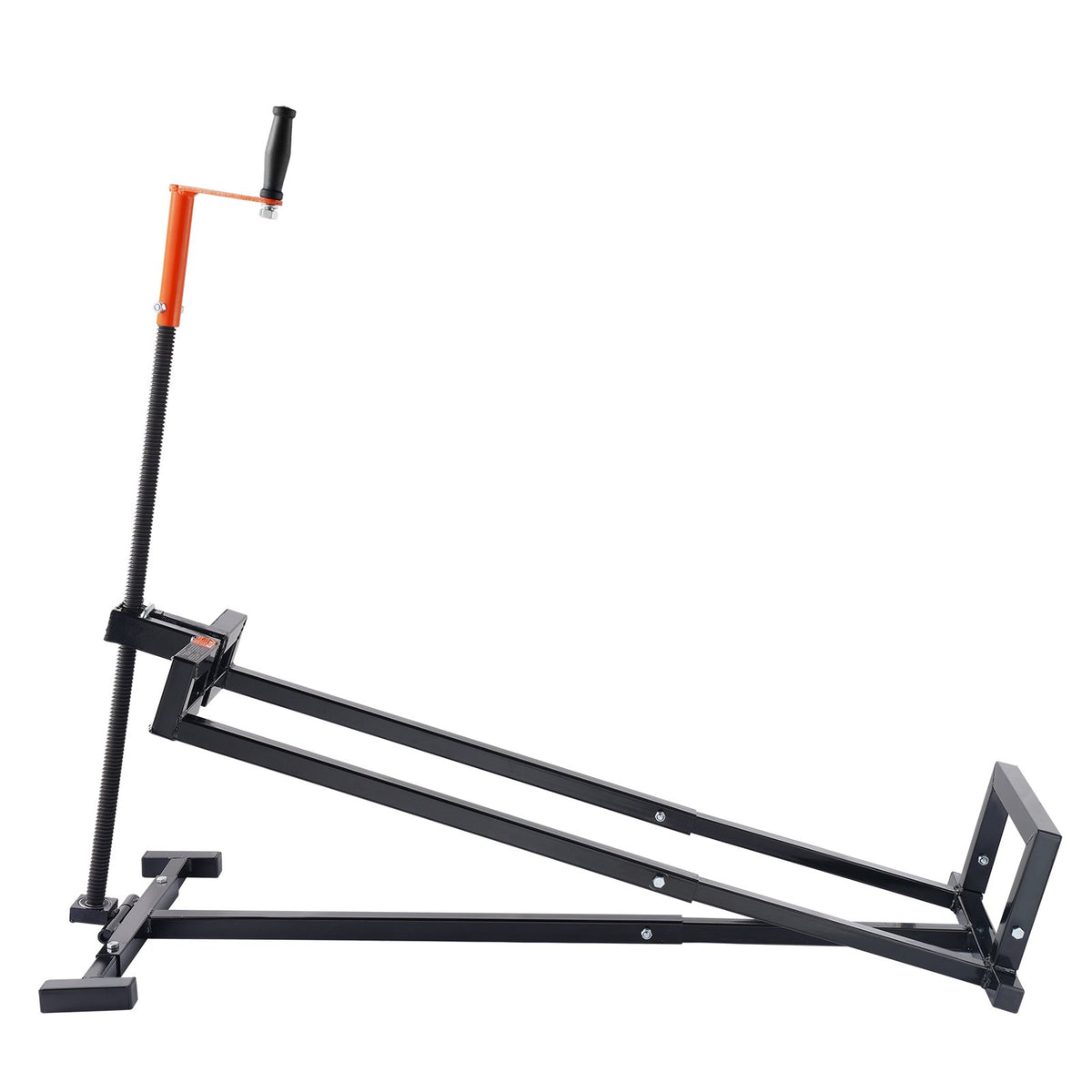 VEVOR Ride on Lawn Mower Lift Jack, 880 Lbs Weight Capacity, Telescopic Maintenance Jack with Crank Handle &amp; Power Tool Handle, Foldable Lawn Tractor Lifter for Lawn Mowers and Garden Tractors, Black