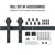 VEVOR 8FT Sliding Barn Door Hardware Closet Track Kit for Single Door J Hanger