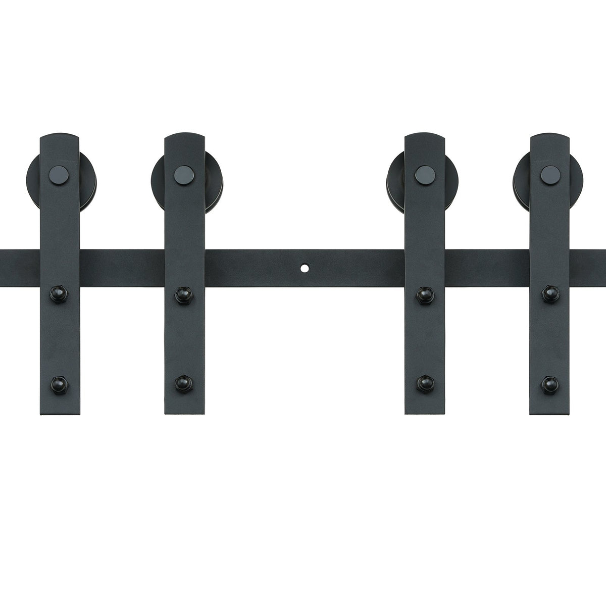 VEVOR 8FT Sliding Barn Door Hardware Closet Track Kit for Double Doors I Hanger