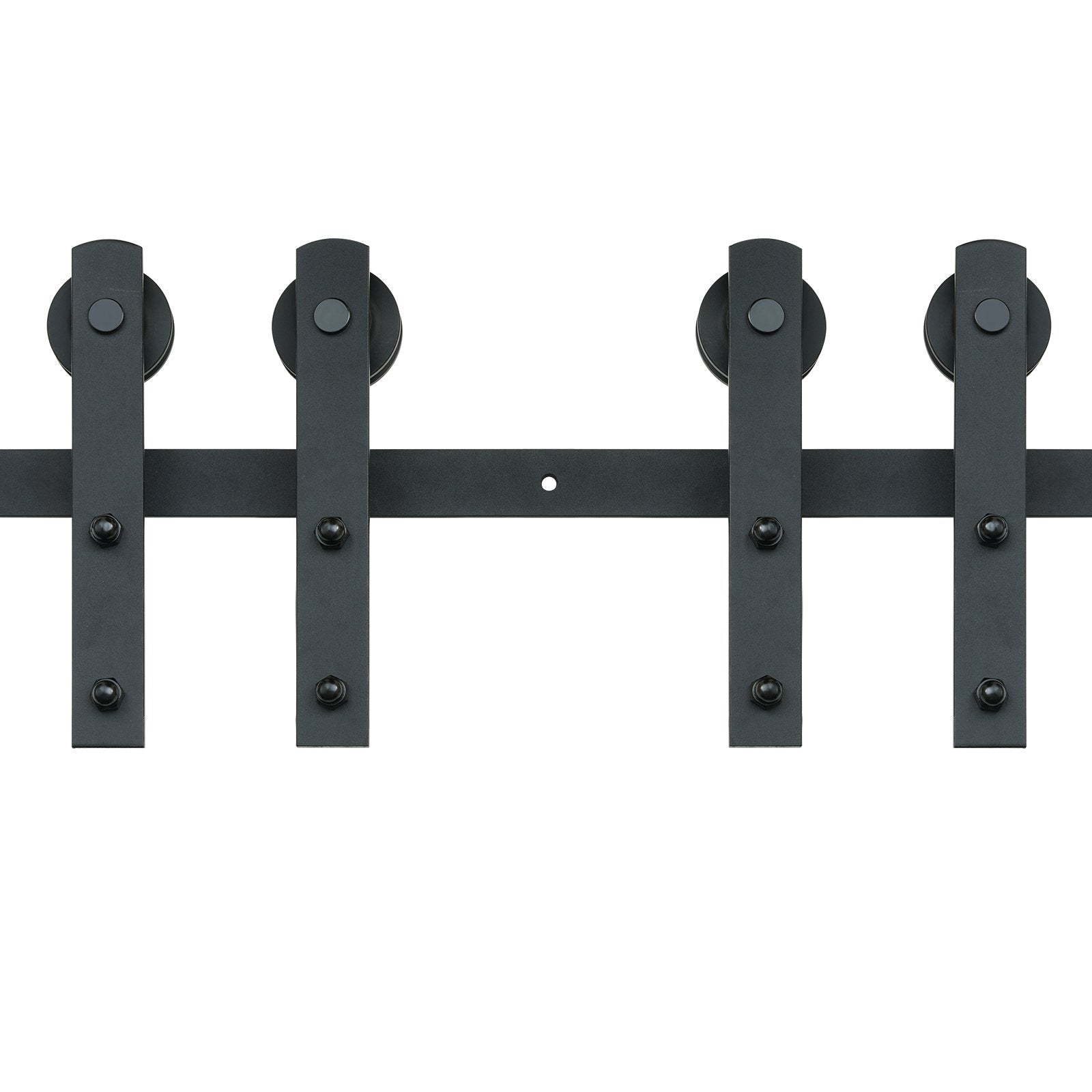 VEVOR 8FT Sliding Barn Door Hardware Closet Track Kit for Double Doors I Hanger