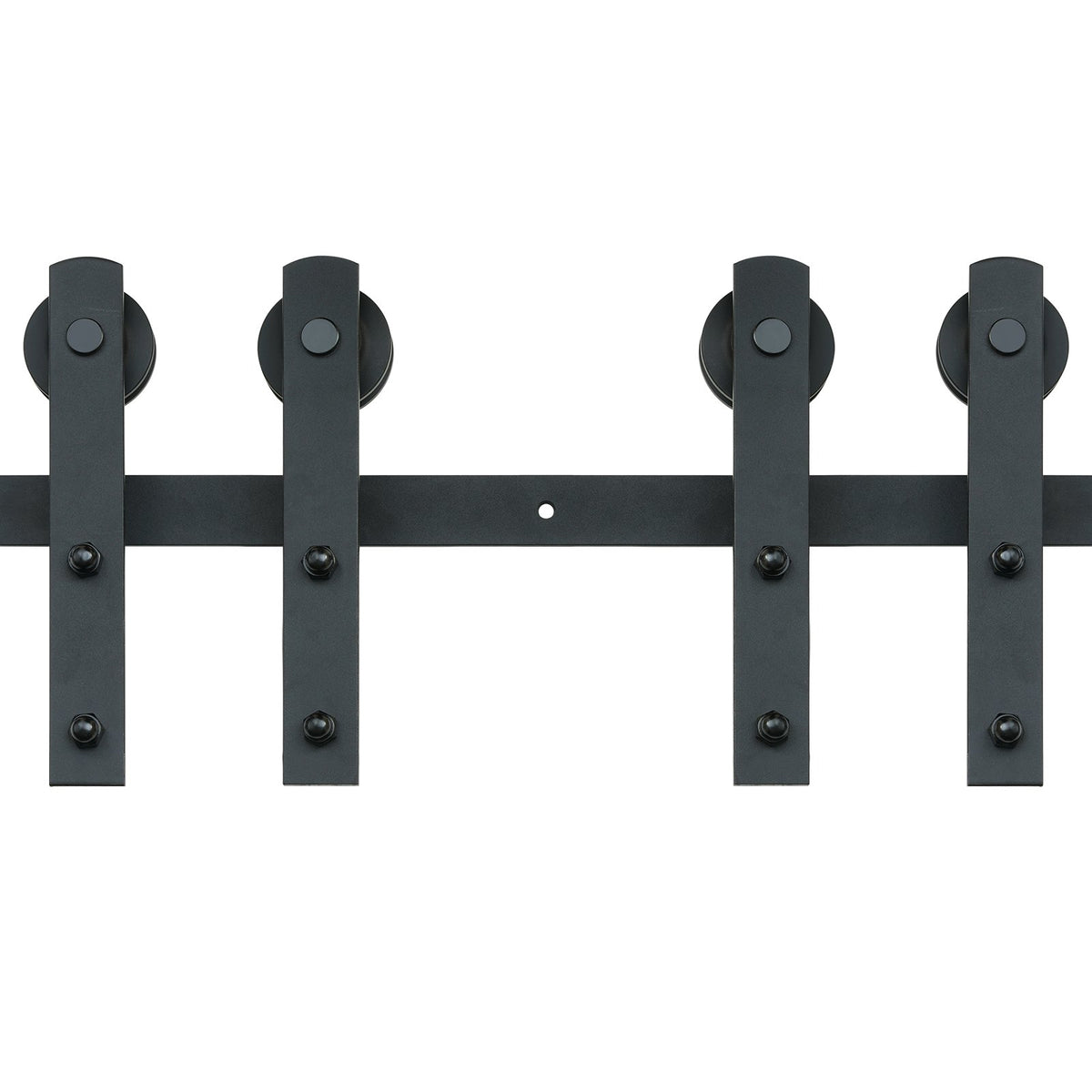 VEVOR 8FT Sliding Barn Door Hardware Closet Track Kit for Double Doors I Hanger