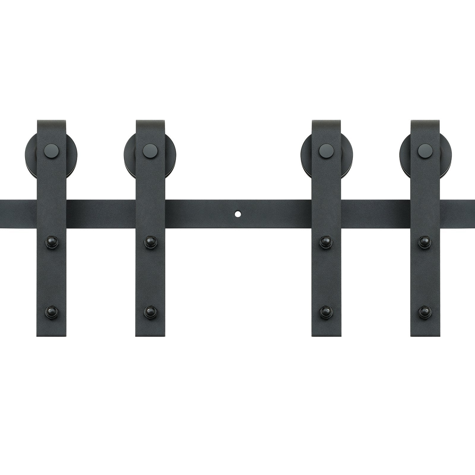 VEVOR 2440 mm Sliding Barn Door Hardware Closet Track Kit for Double Doors J Hanger