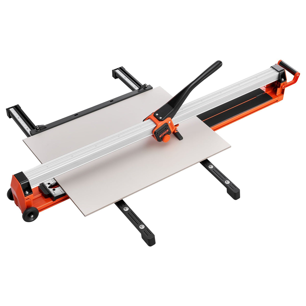 1200 mm Manual Tile Cutter, Upgraded Rail and Sliding Head, Precision Alignment Guide, Tungsten Carbide Cutting Wheel, Support Legs with Swivel Wheels, for DIY Pros, Ceramic, Floor & Wall Tiles