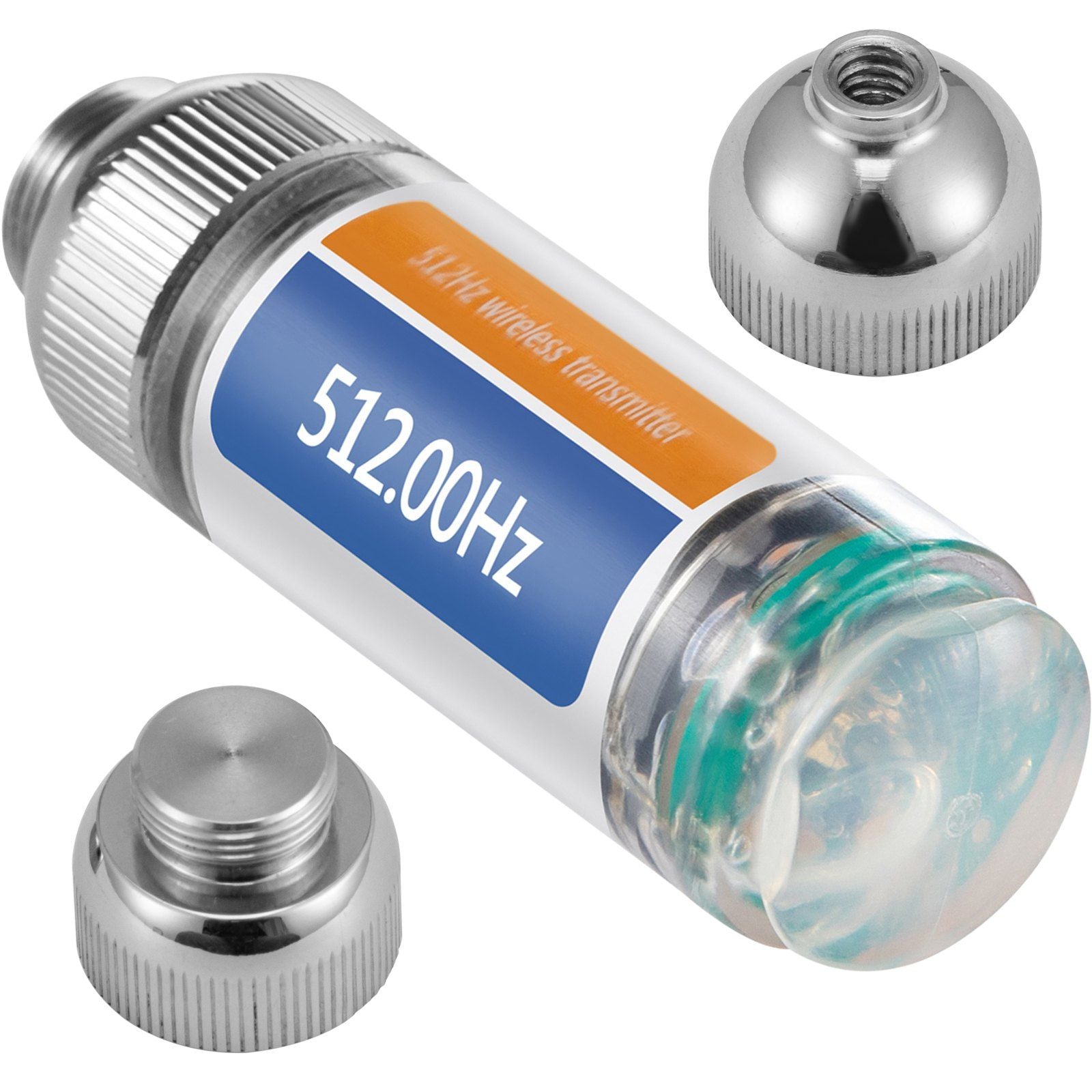 Sonde Locator, 512 Hertz Frequency, Rigid Drain Locator with 8/5" and 1/4-20" Connectors for Locating & Detecting Small Sewer & Pipelines, Up to 25' Depth Water Line, Flashing for Transmitting