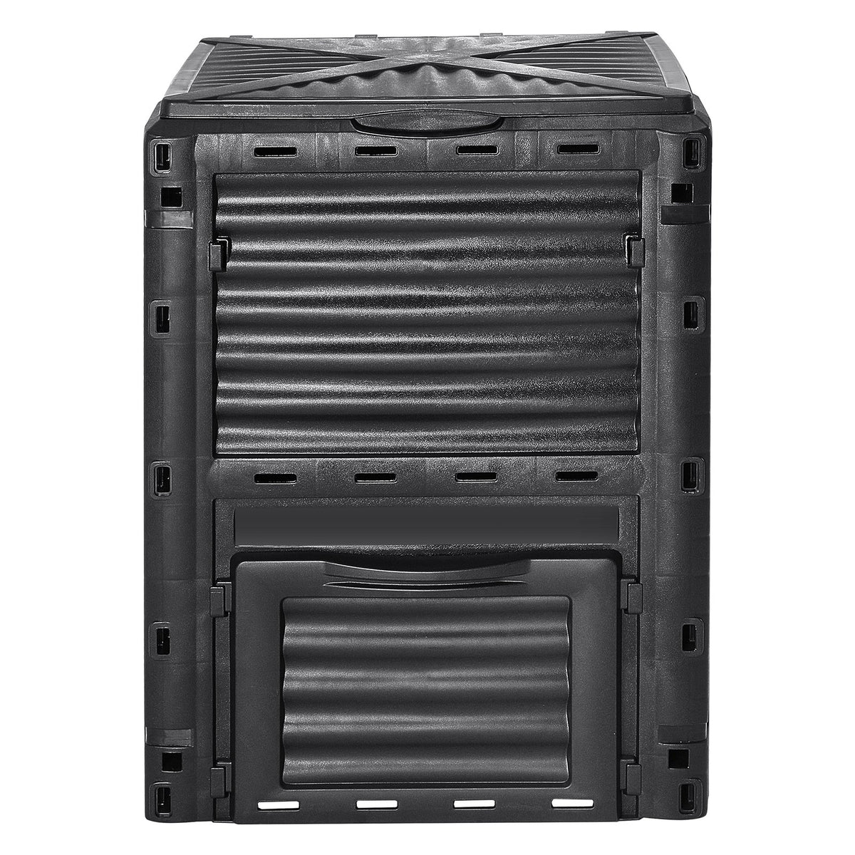 VEVOR Garden Compost Bin 300 L, BPA Free Composter, Large Capacity Outdoor Composting Bin with Top Lid and Bottom Door, Easy Assembling, Lightweight, Fast Creation of Fertile Soil