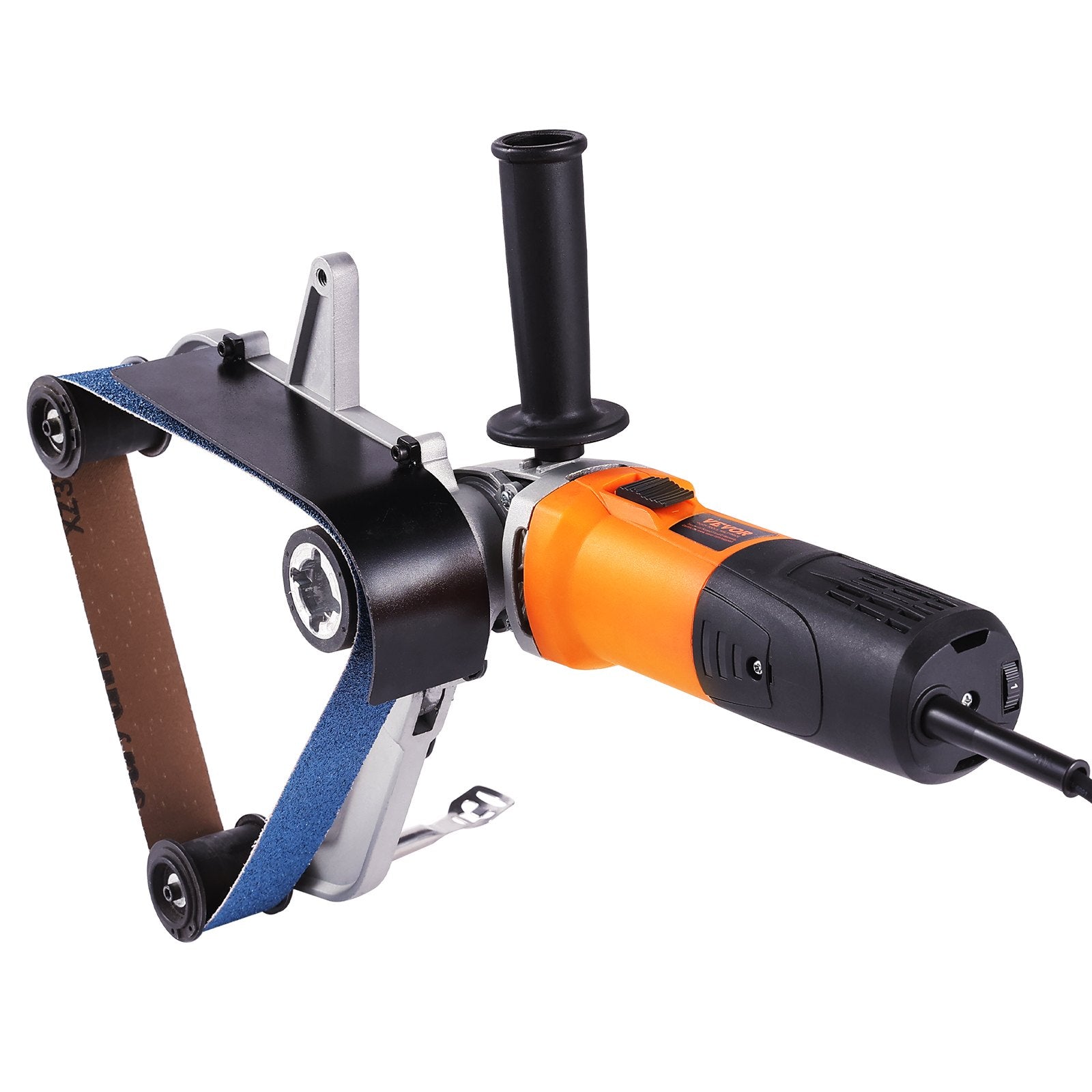 VEVOR Pipe Tube Polisher Sander, 1300W Pipe Belt Sander with 6 Variable Speeds 1100-3200rpm, Professional Belt Sander Grinding Machine with 50PCS Sanding Belts for Burnishing Finishing Rust Removal
