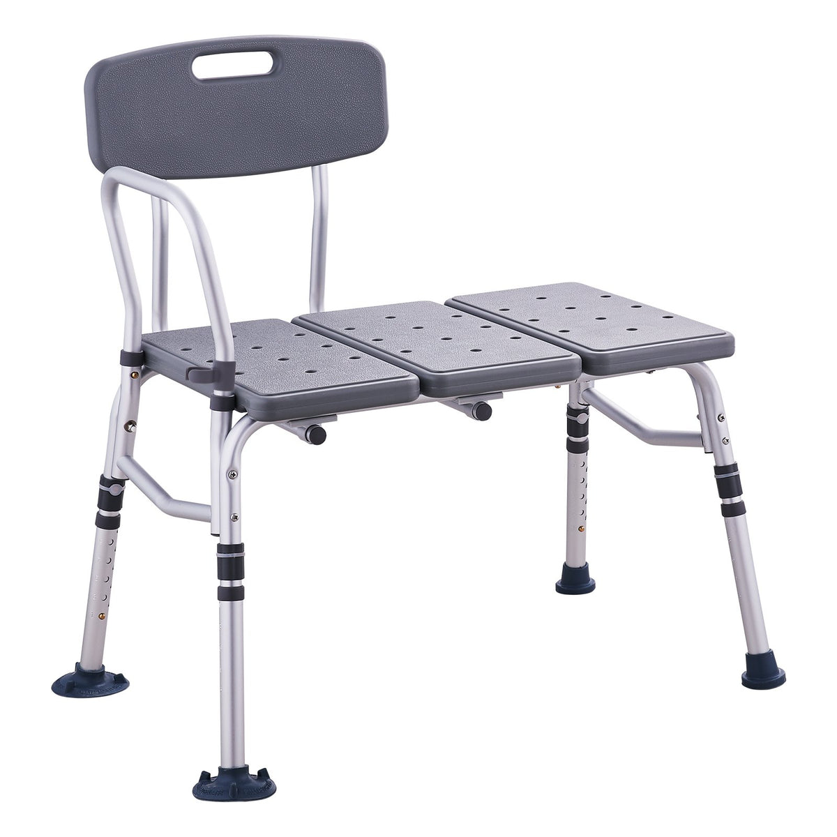 VEVOR Tub Transfer Bench for Bathtub, Adjustable Shower Seats for Adults, Lightweight Shower Bench for Elderly and Disabled, Non-Slip Bath Seats with Armrest and Reversible Backrest, 400lbs Capacity