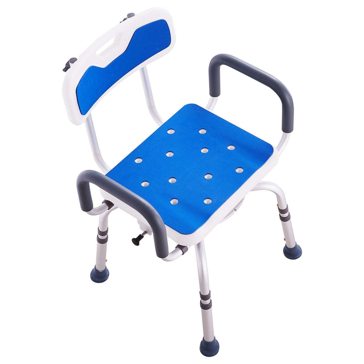 VEVOR Swivel Shower Chair 360 Degree, Adjustable Shower Seat with Armrests and Backrest for Inside Shower or Bathtub, Non-Slip Rotating Bathtub Chair Seat for Elderly Disabled Injured, 400lbs Capacity