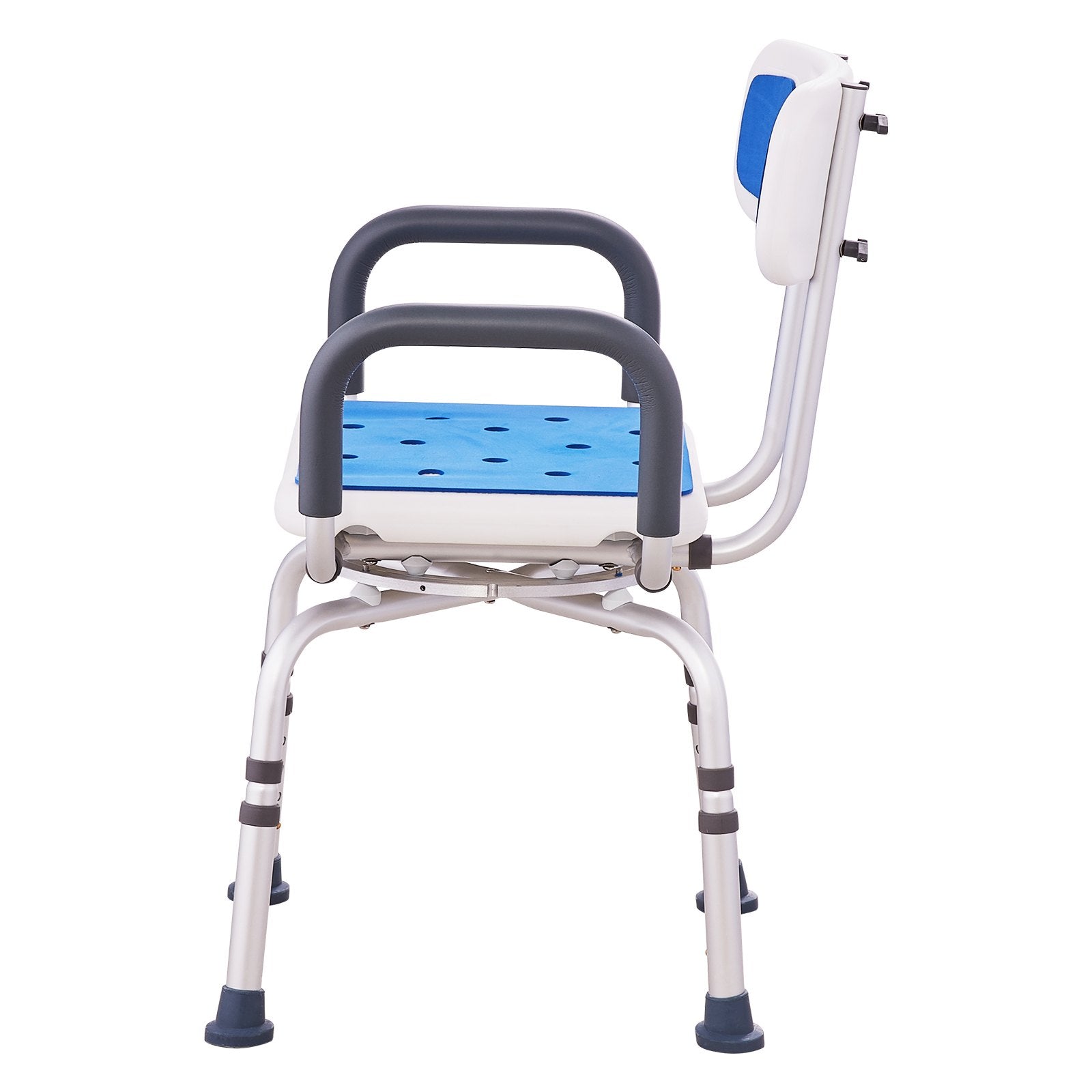VEVOR Swivel Shower Chair 360 Degree, Adjustable Shower Seat with Armrests and Backrest for Inside Shower or Bathtub, Non-Slip Rotating Bathtub Chair Seat for Elderly Disabled Injured, 400lbs Capacity