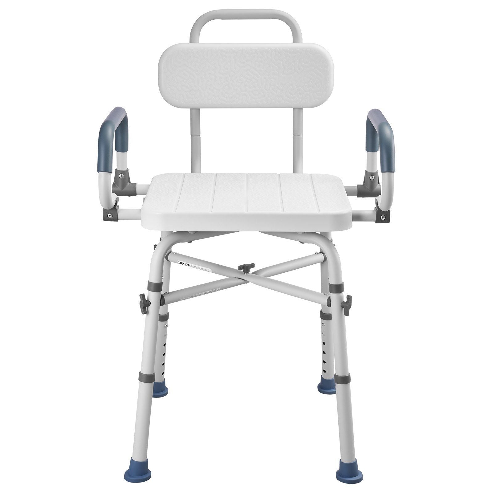 Swivel Shower Chair with Arms and Back, 227 kg Load Heavy Duty Bench Seat for Inside Shower Stall and Bathtub, Height Adjustable Bathroom Bath Tub Seat for Adults, Seniors, Elderly and Disabled