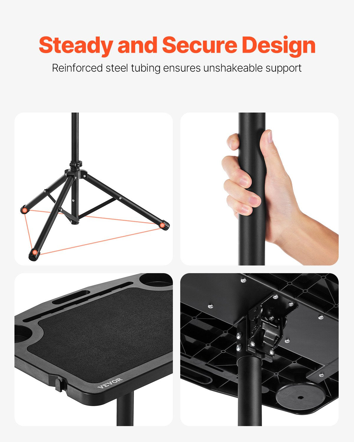 VEVOR Stationary Cycling Desk Bike Trainer Fitness Desk with Triangle Support