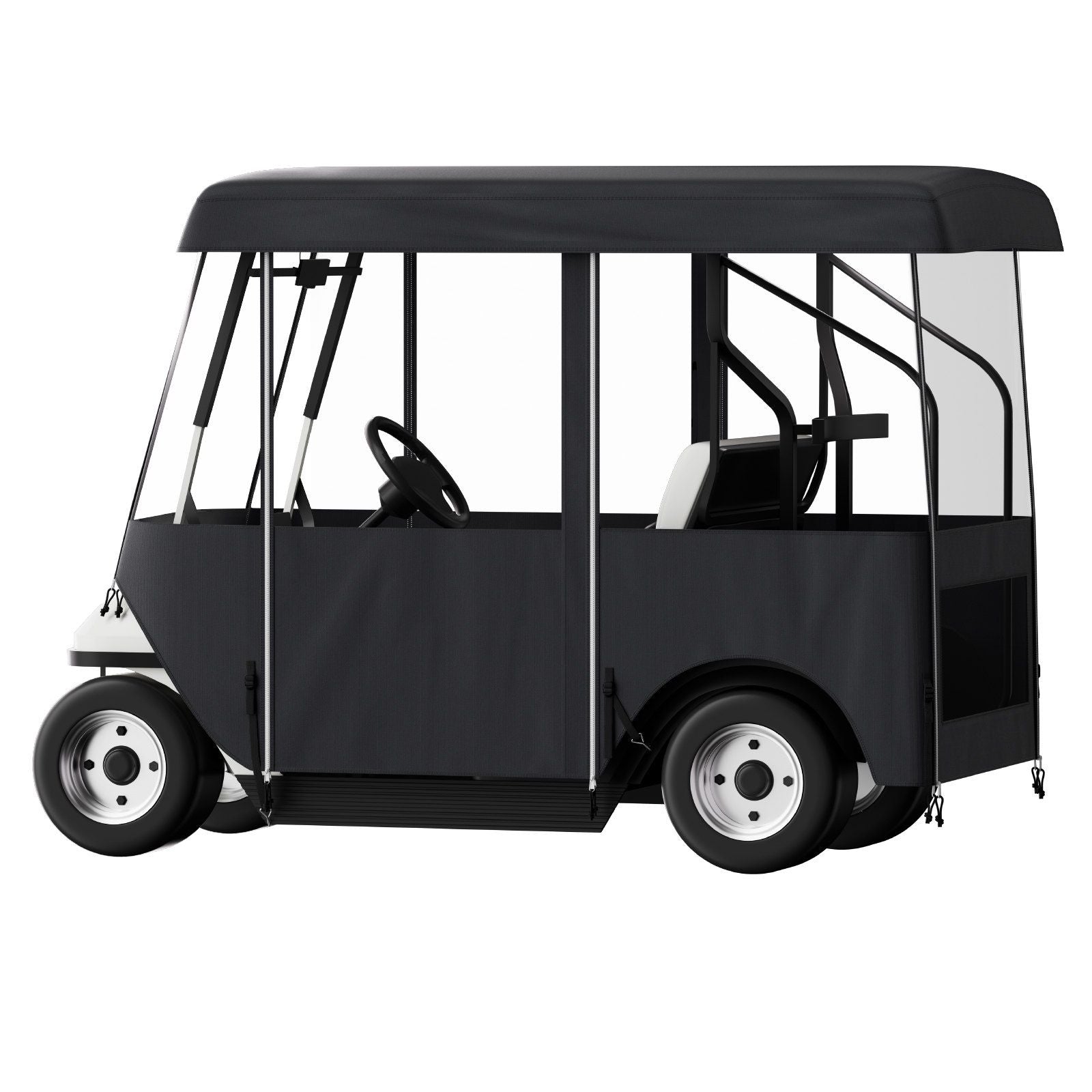 Golf Cart Enclosure, Polyester Driving Enclosure, Club Car Covers Universal Fits for 2+2 Passenger Golf Carts, Sunproof and Dustproof Outdoor Cart Cover