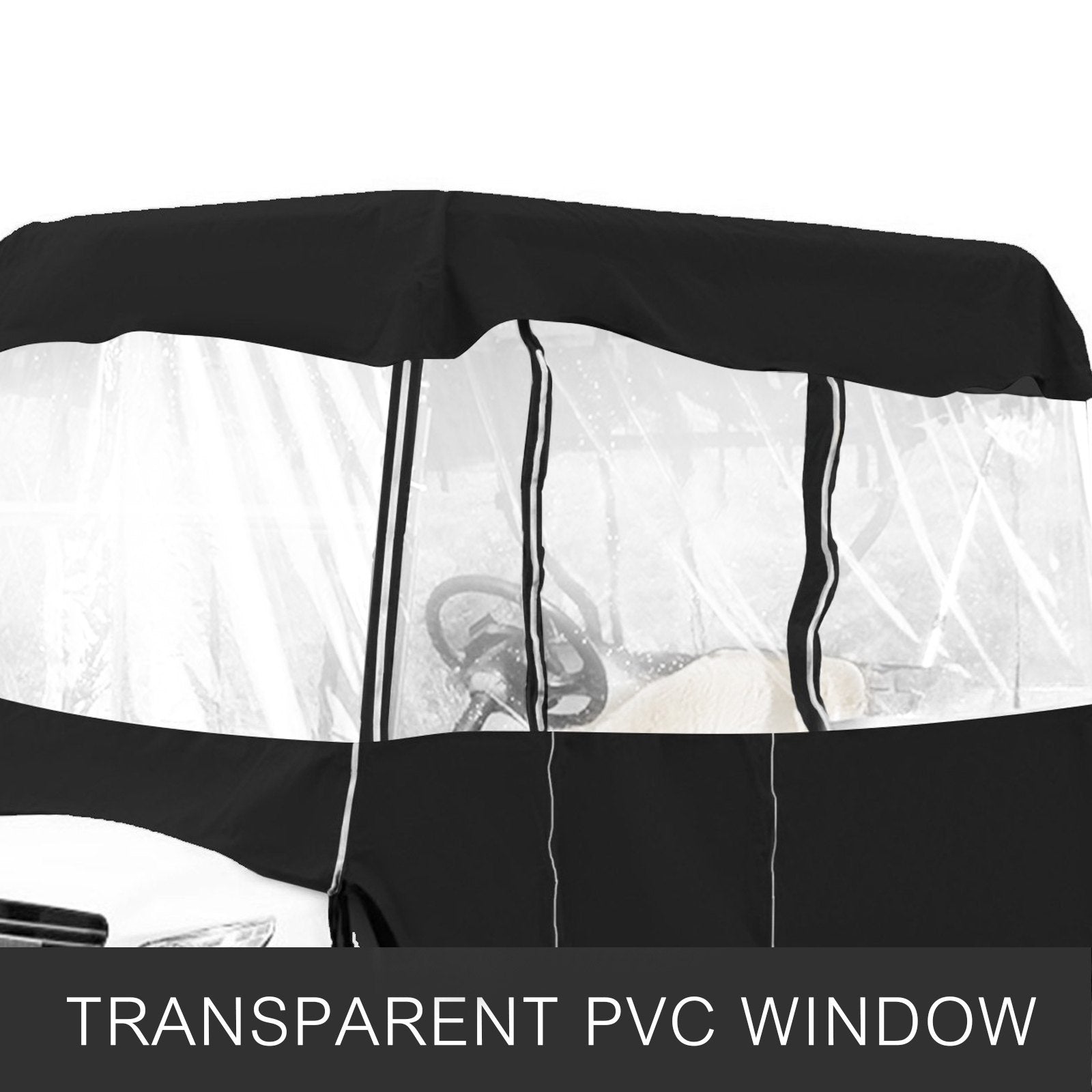 VEVOR 4 Passenger Golf Cart Cover Driving Enclosure Waterproof Roll-up Door