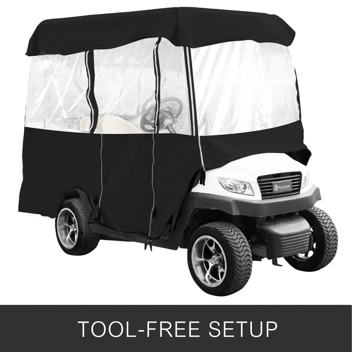 VEVOR 4 Passenger Golf Cart Cover Driving Enclosure Waterproof Roll-up Door