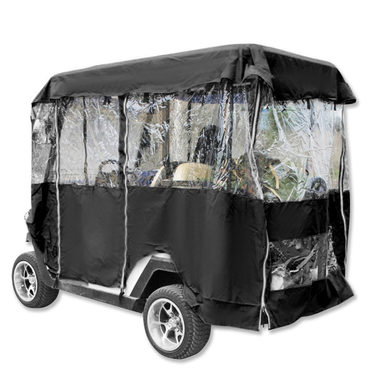 VEVOR 4 Passenger Golf Cart Cover Driving Enclosure Waterproof Roll-up Door